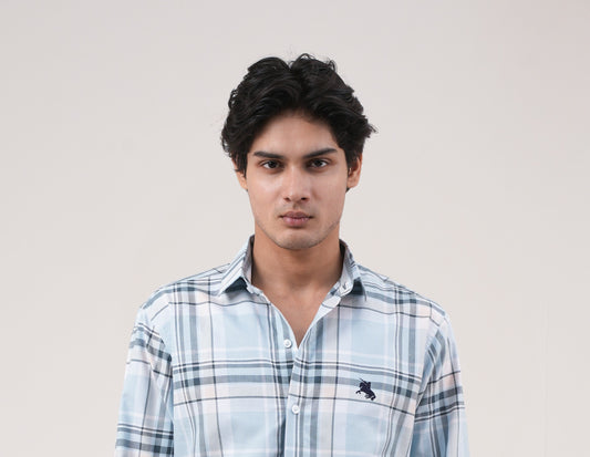 The Classic blue checks reimagined — effortless charm for every occasion.