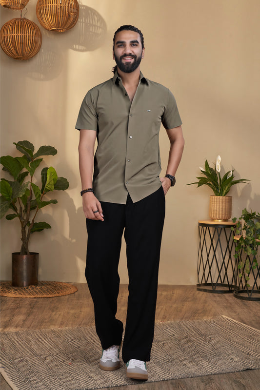 The seamless comfort that elevates style — Designed for a sharp, confident presence in Olive Green.