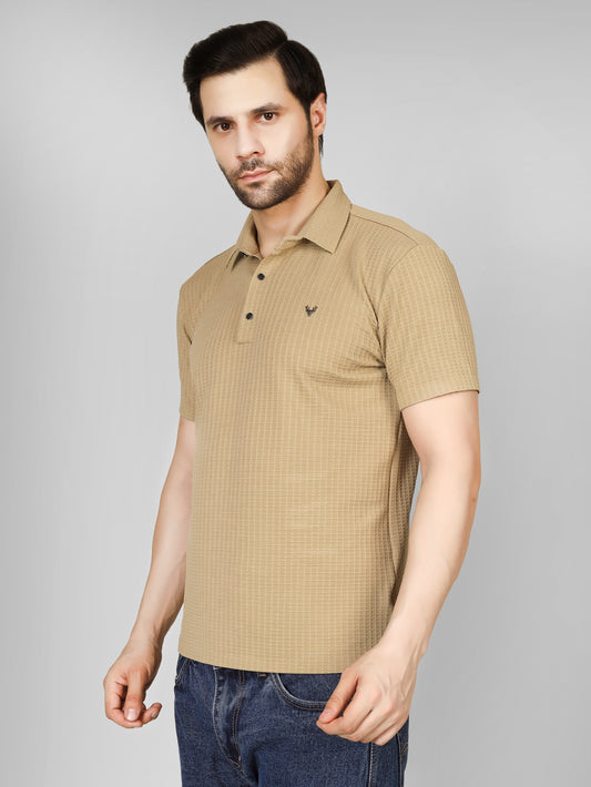 Men's Contemporary Short Sleeve Mustard Polo T-shirt