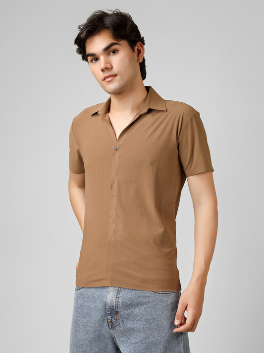 The Imperial Men's Dusty Brown V Neck T-shirt