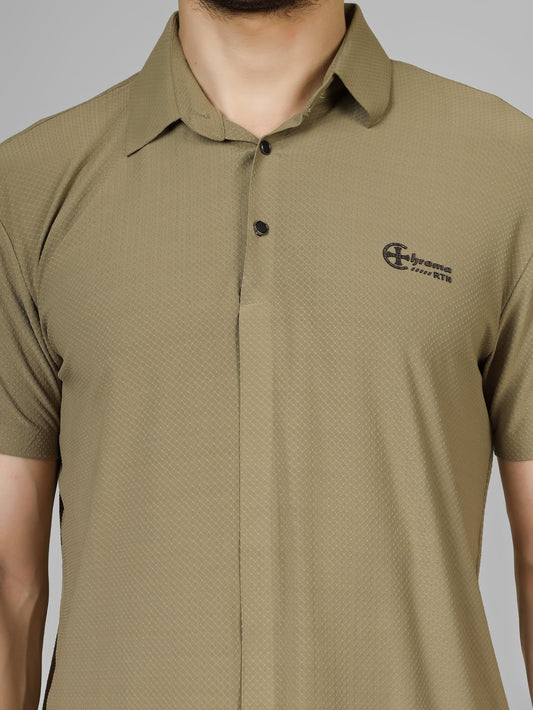 Men's Contemporary Short Sleeve Polo Dusty Olive T-shirt
