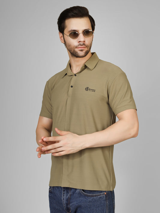Men's Contemporary Short Sleeve Polo Dusty Olive T-shirt