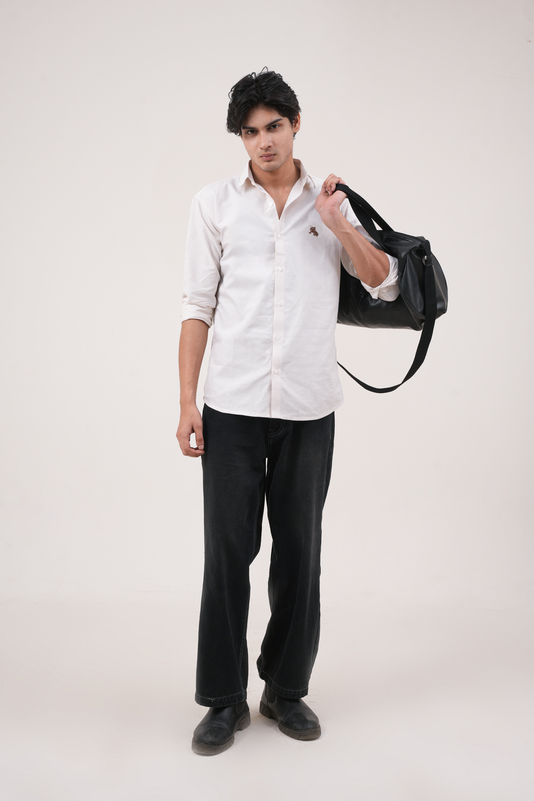 Brown Stripe Shirt - Bold Fit