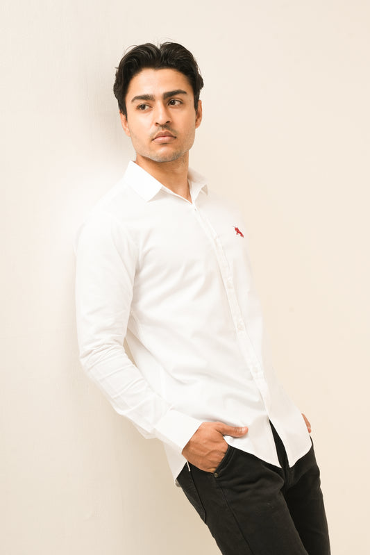 Signature Plain Green Oxford Shirt with All-Day Comfort