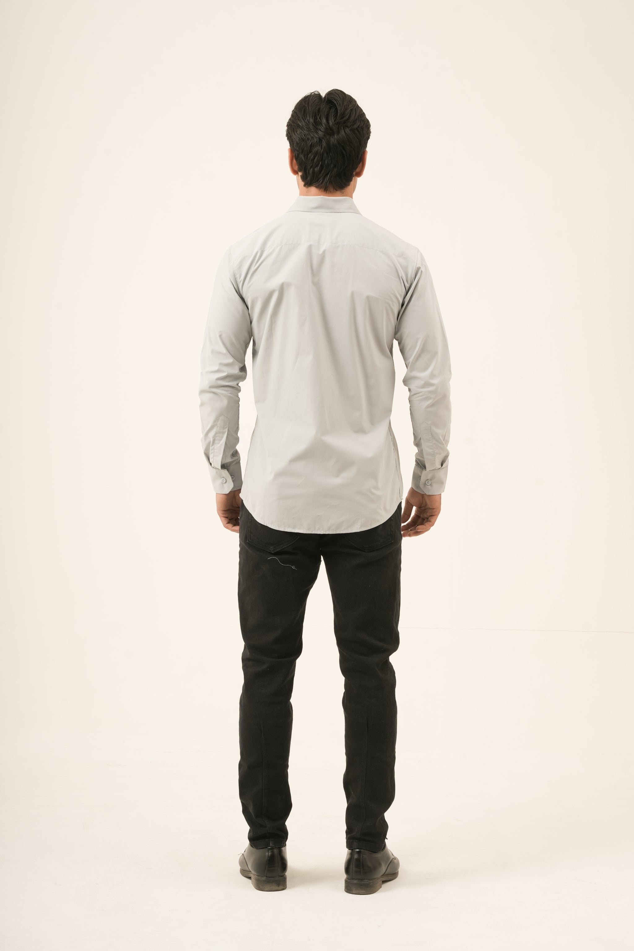 Grey Minimal Shirt - Formal Fit