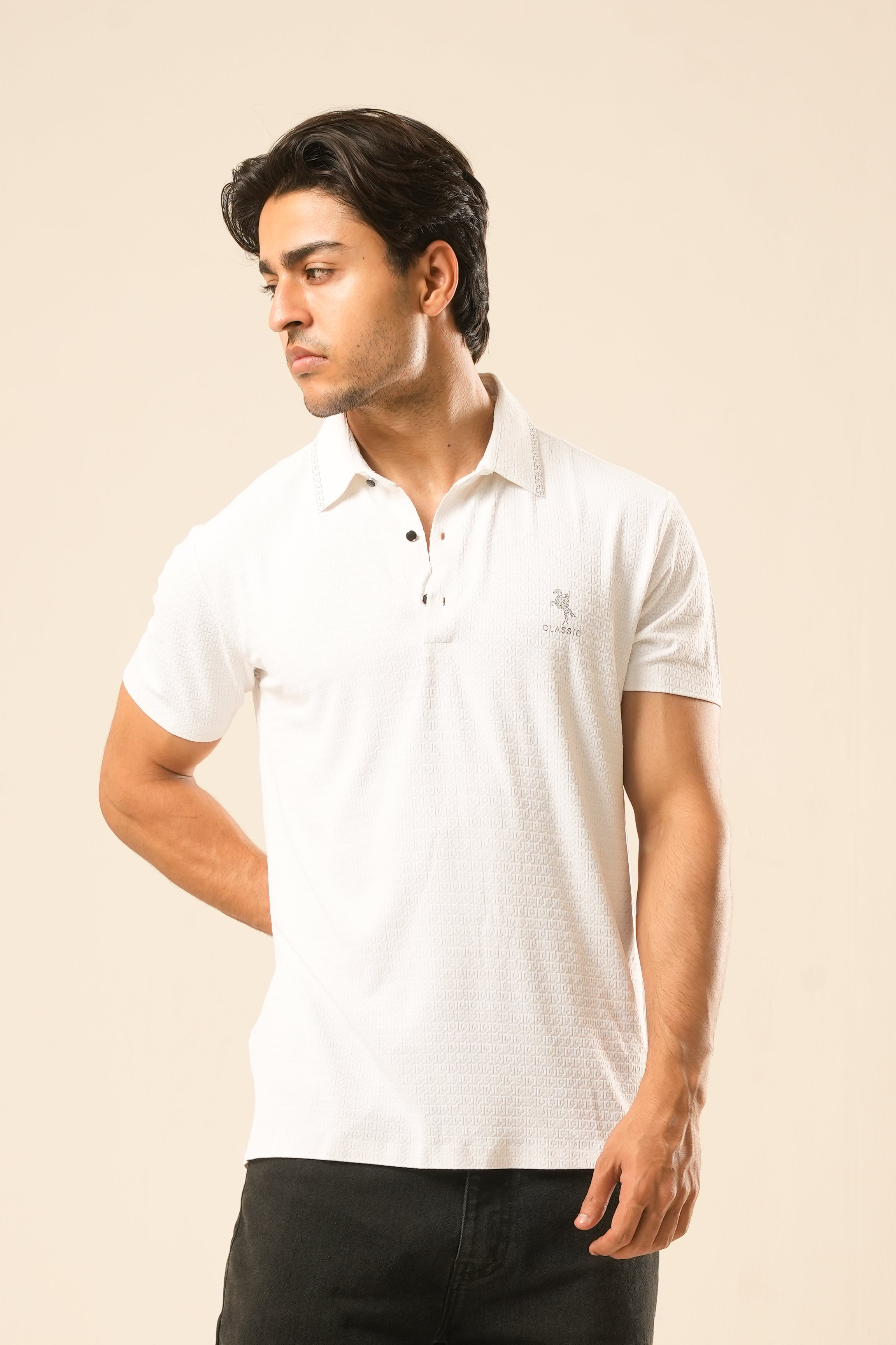 White Polo T-Shirt - Mordern Fit