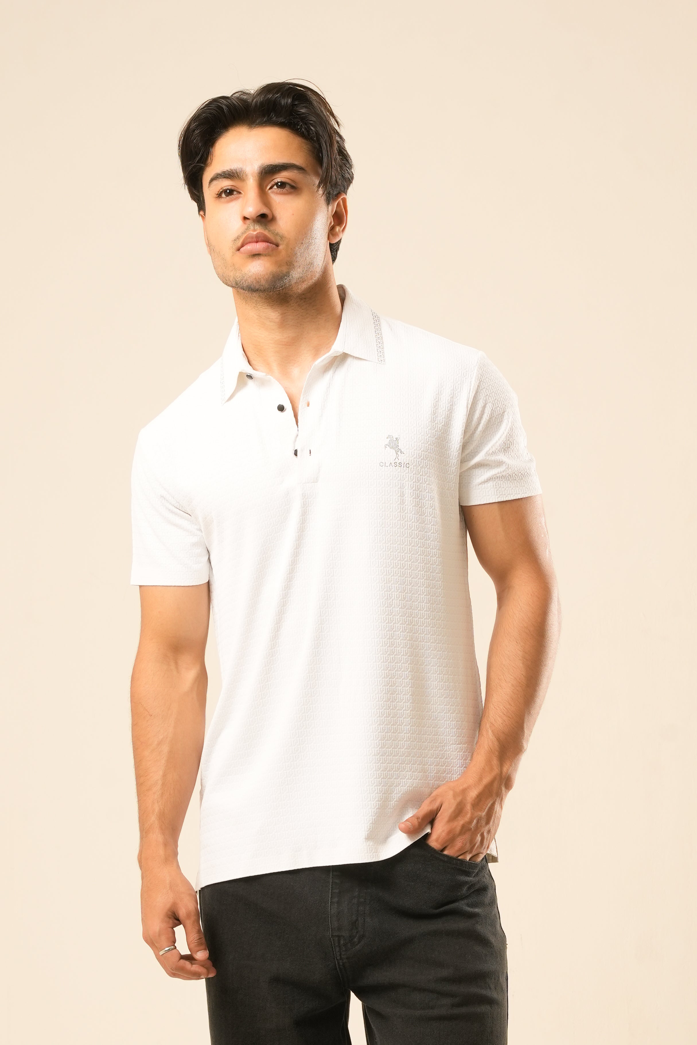 White Polo T-Shirt - Mordern Fit