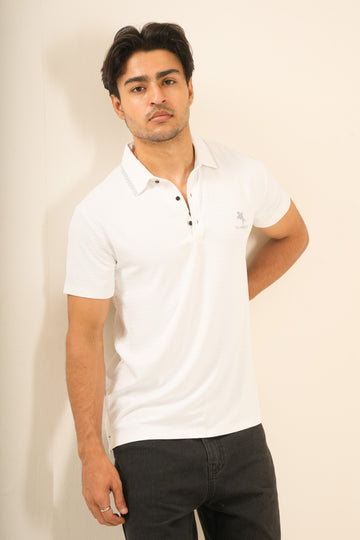 White Polo T-Shirt - Mordern Fit