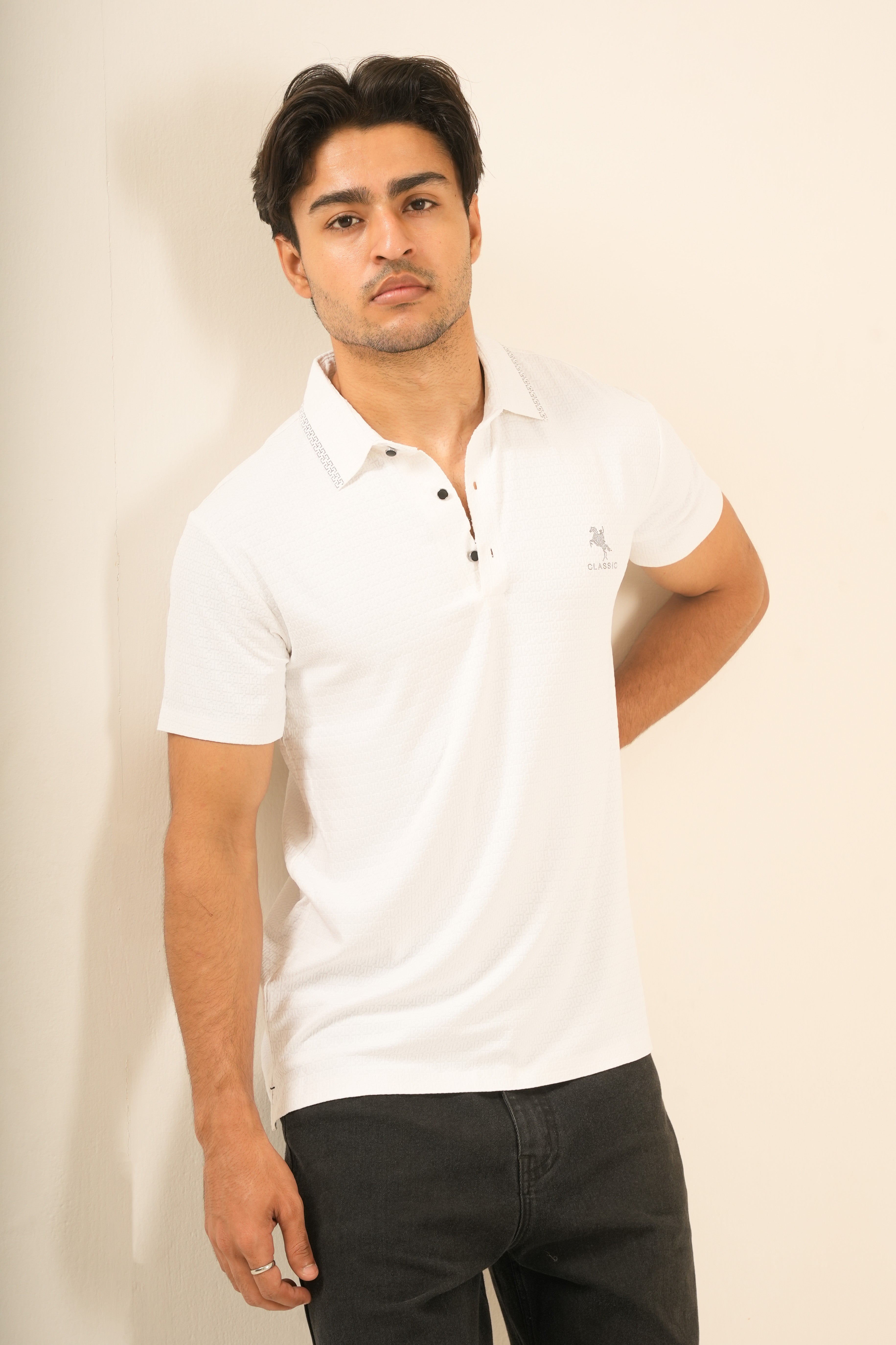 White Polo T-Shirt - Mordern Fit