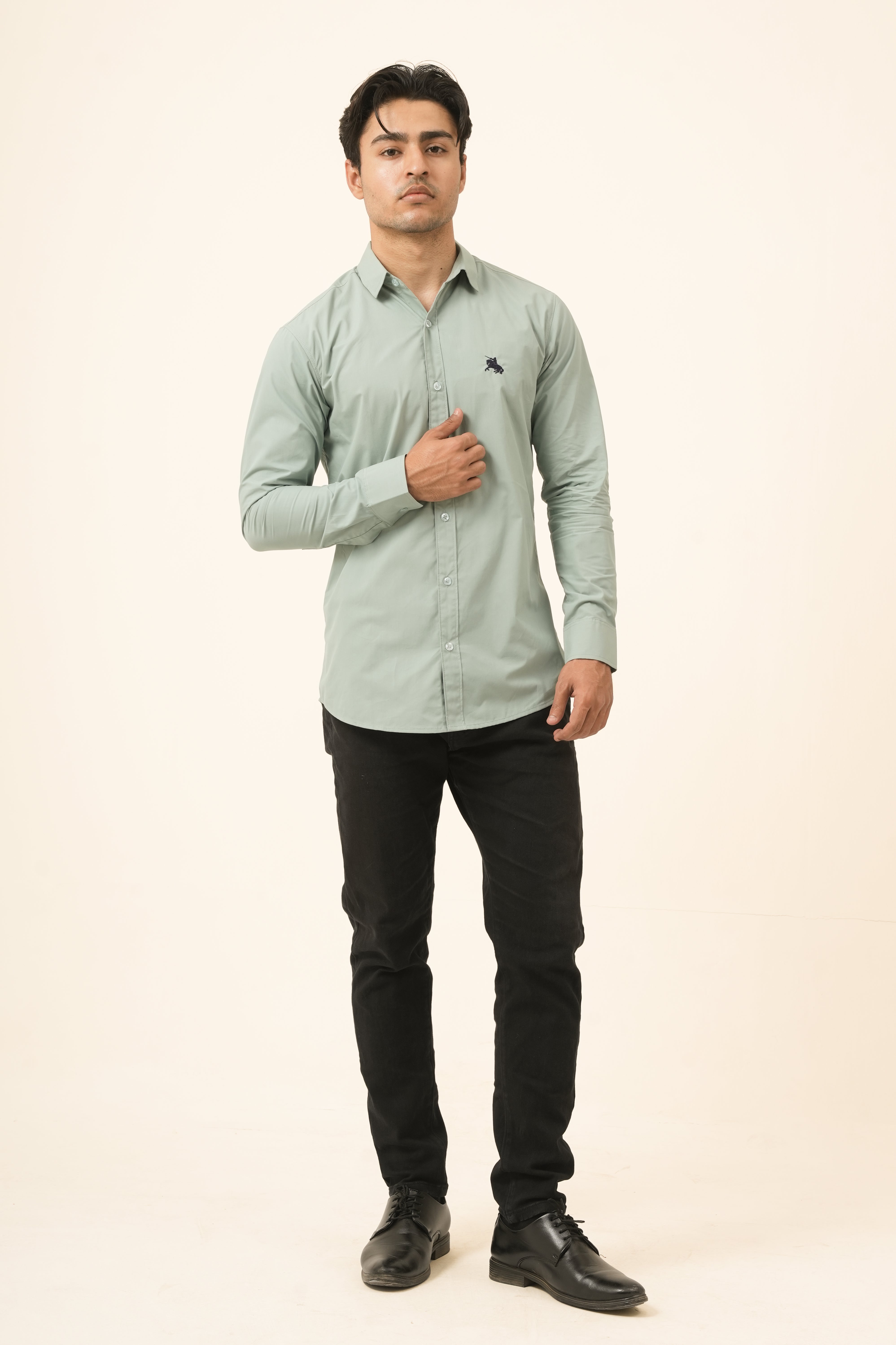 Mint Green Minimal Shirt - Formal Fit