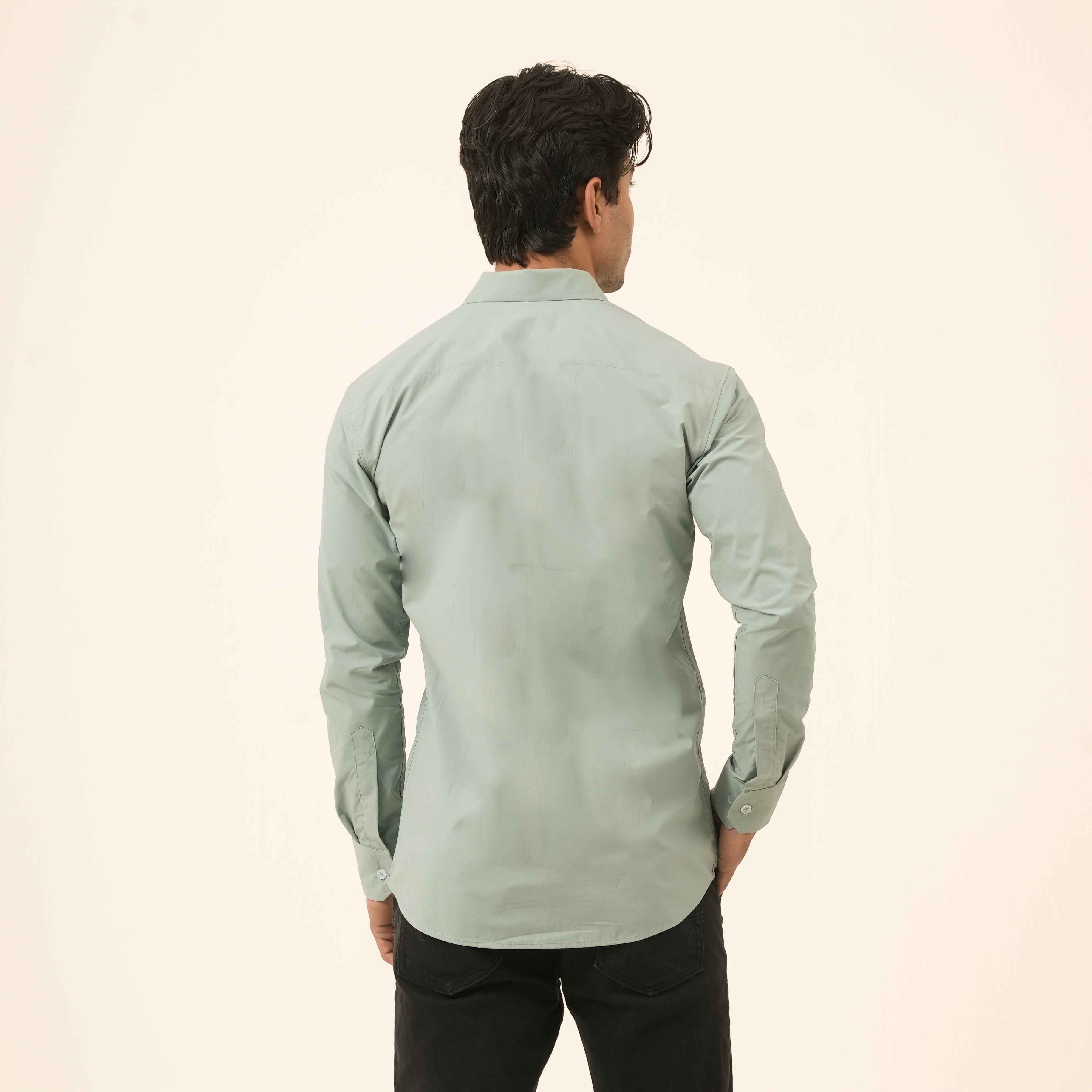 Mint Green Minimal Shirt - Formal Fit