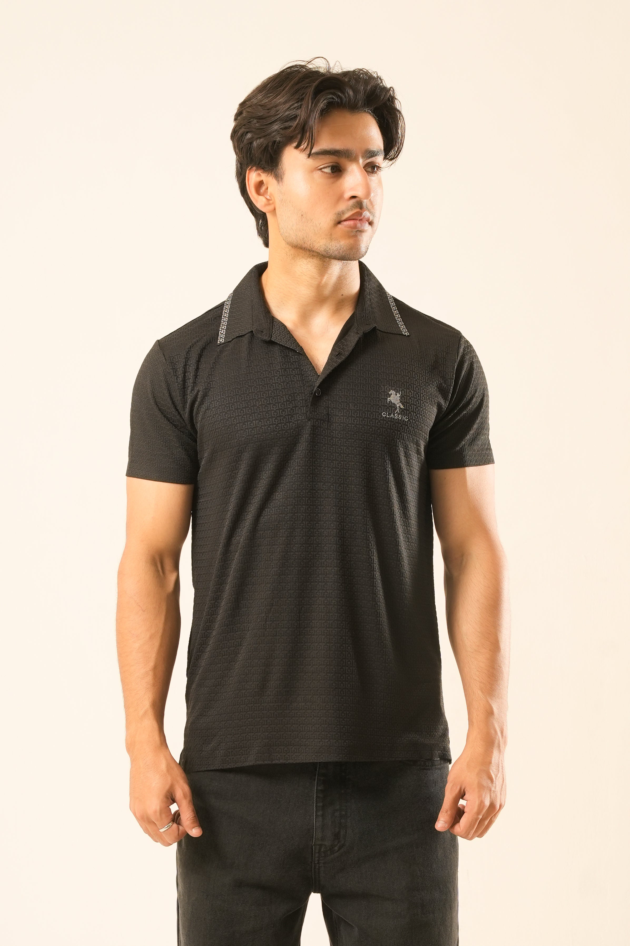 Black Polo T-Shirt - Mordern Fit