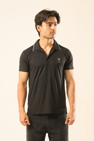 Black Polo T-Shirt - Mordern Fit