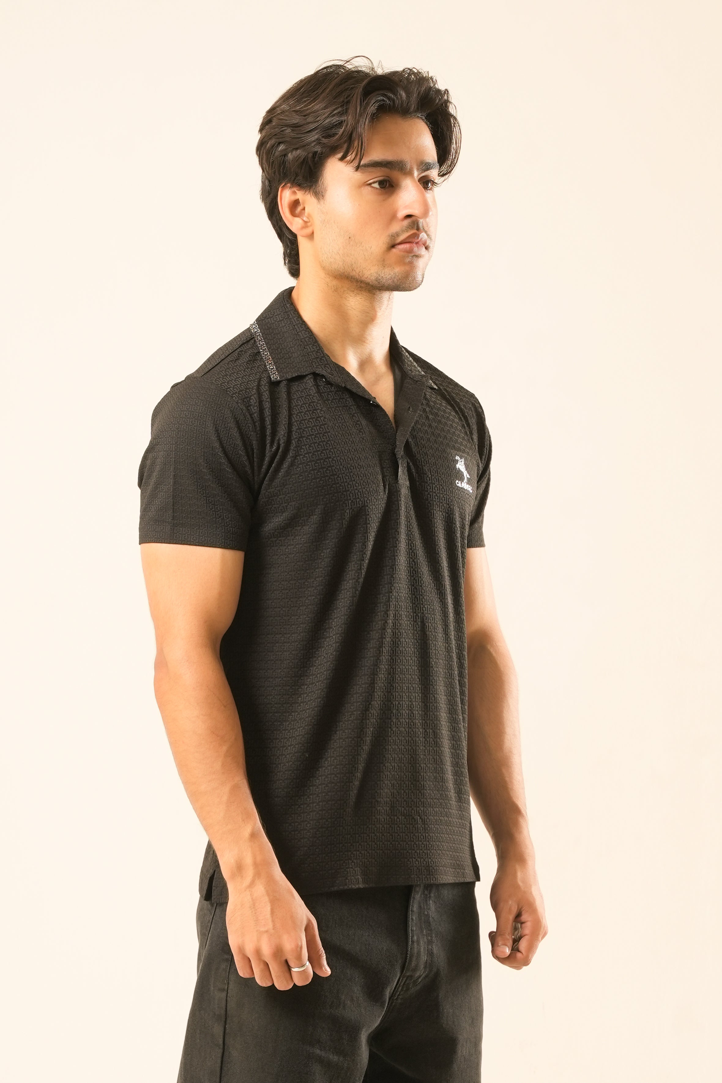 Black Polo T-Shirt - Mordern Fit