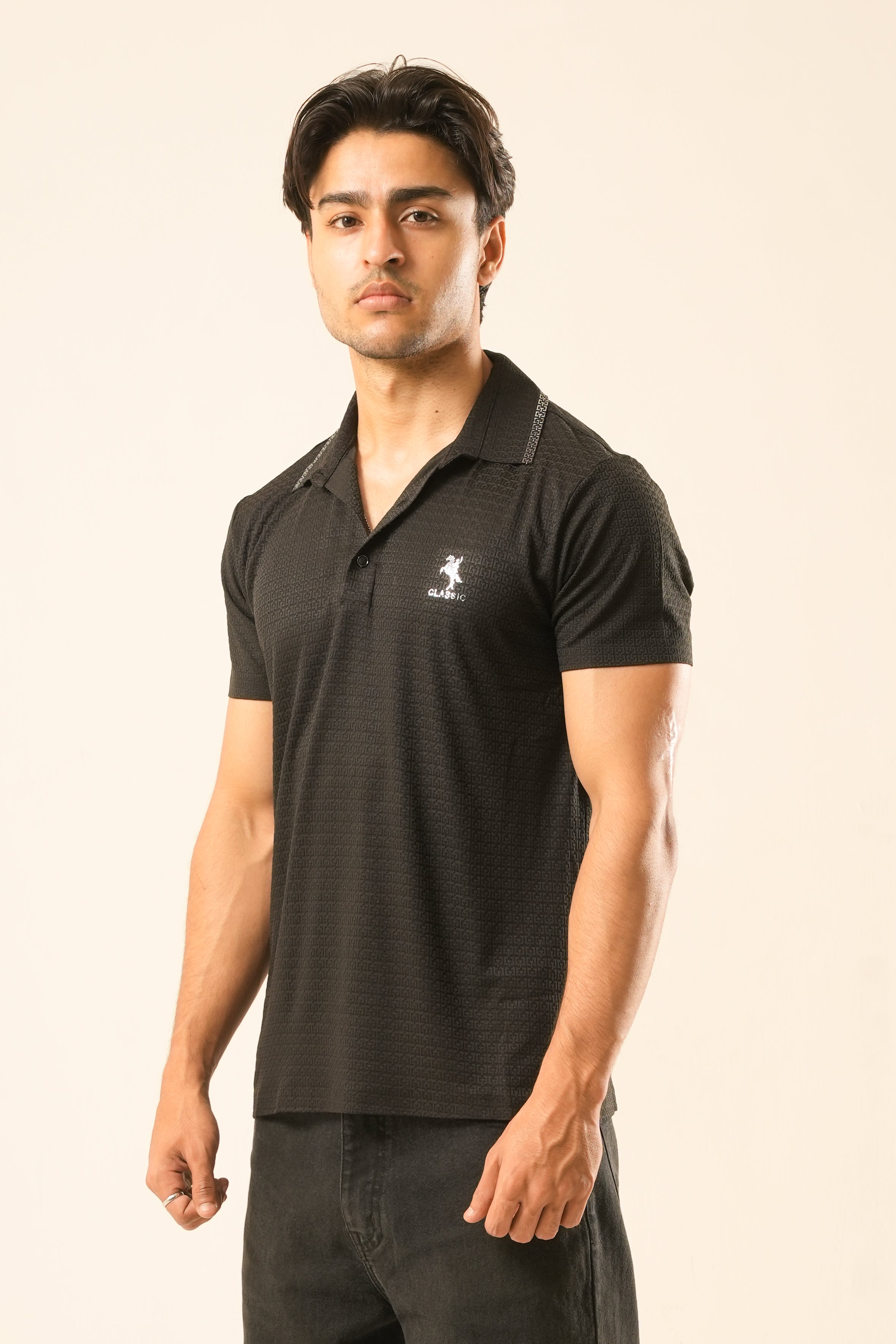 Black Polo T-Shirt - Mordern Fit