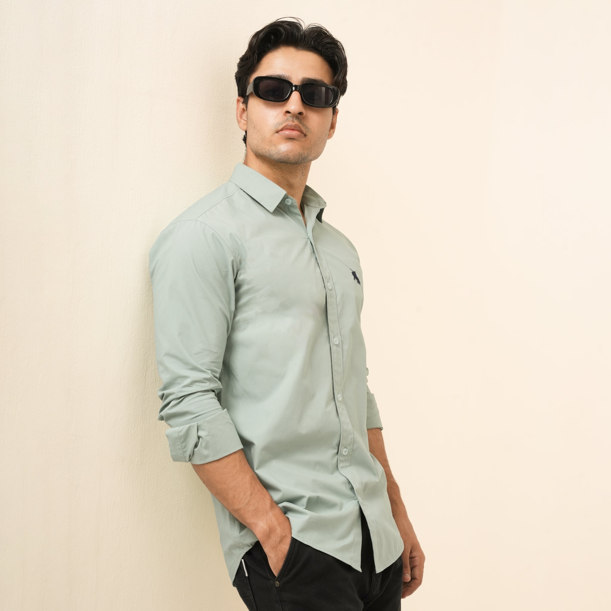 Mint Green Minimal Shirt - Formal Fit