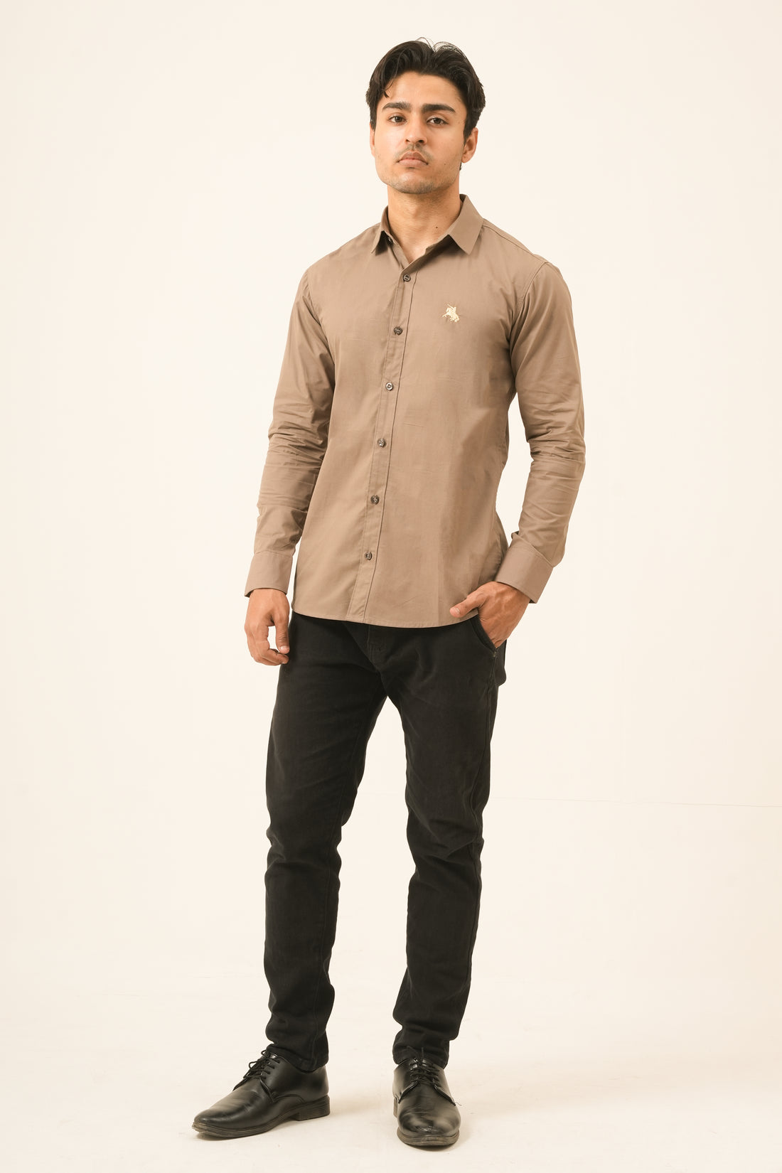 Sand Brown Classic Shirt - Sharp fit