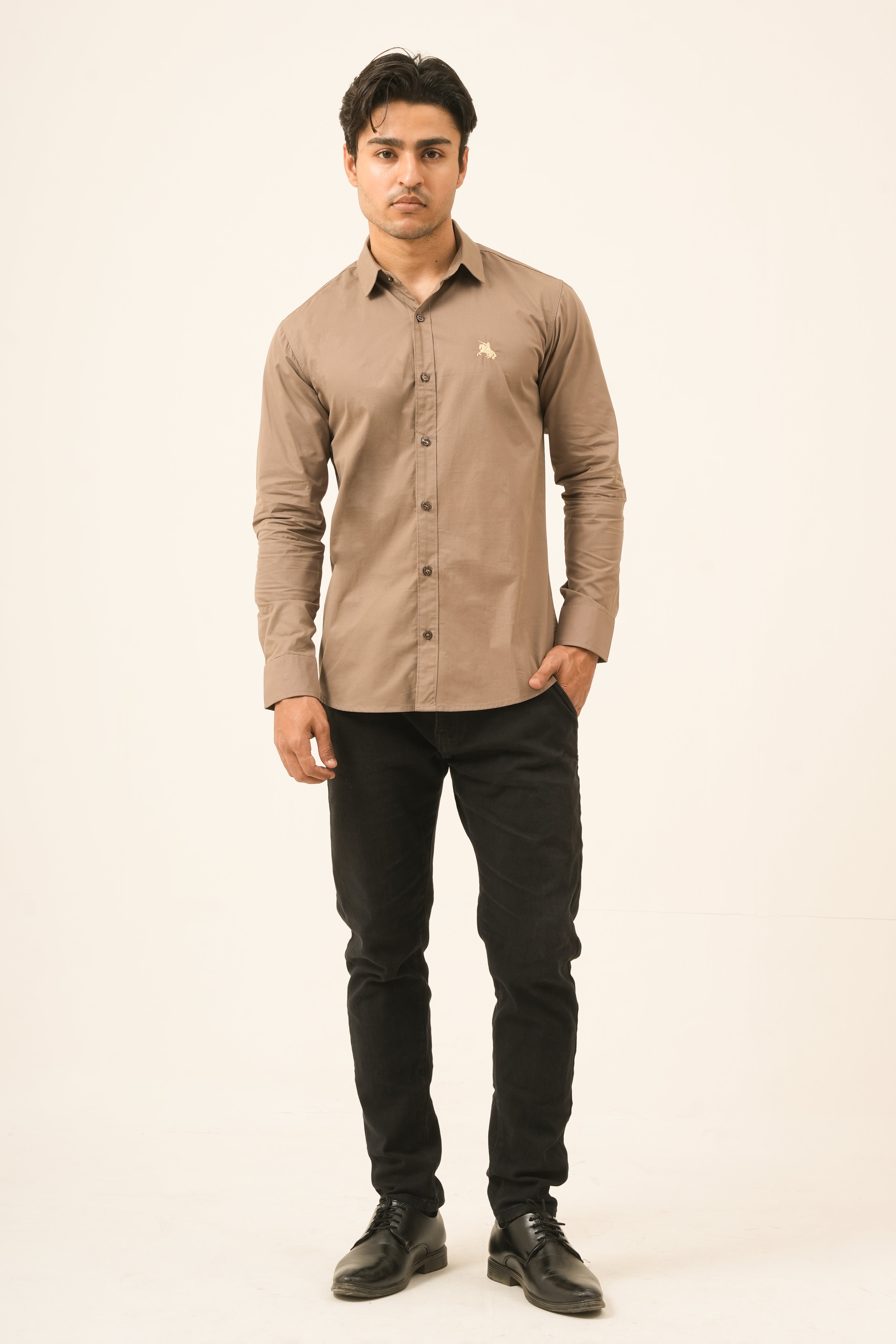 Sand Brown Classic Shirt - Sharp fit