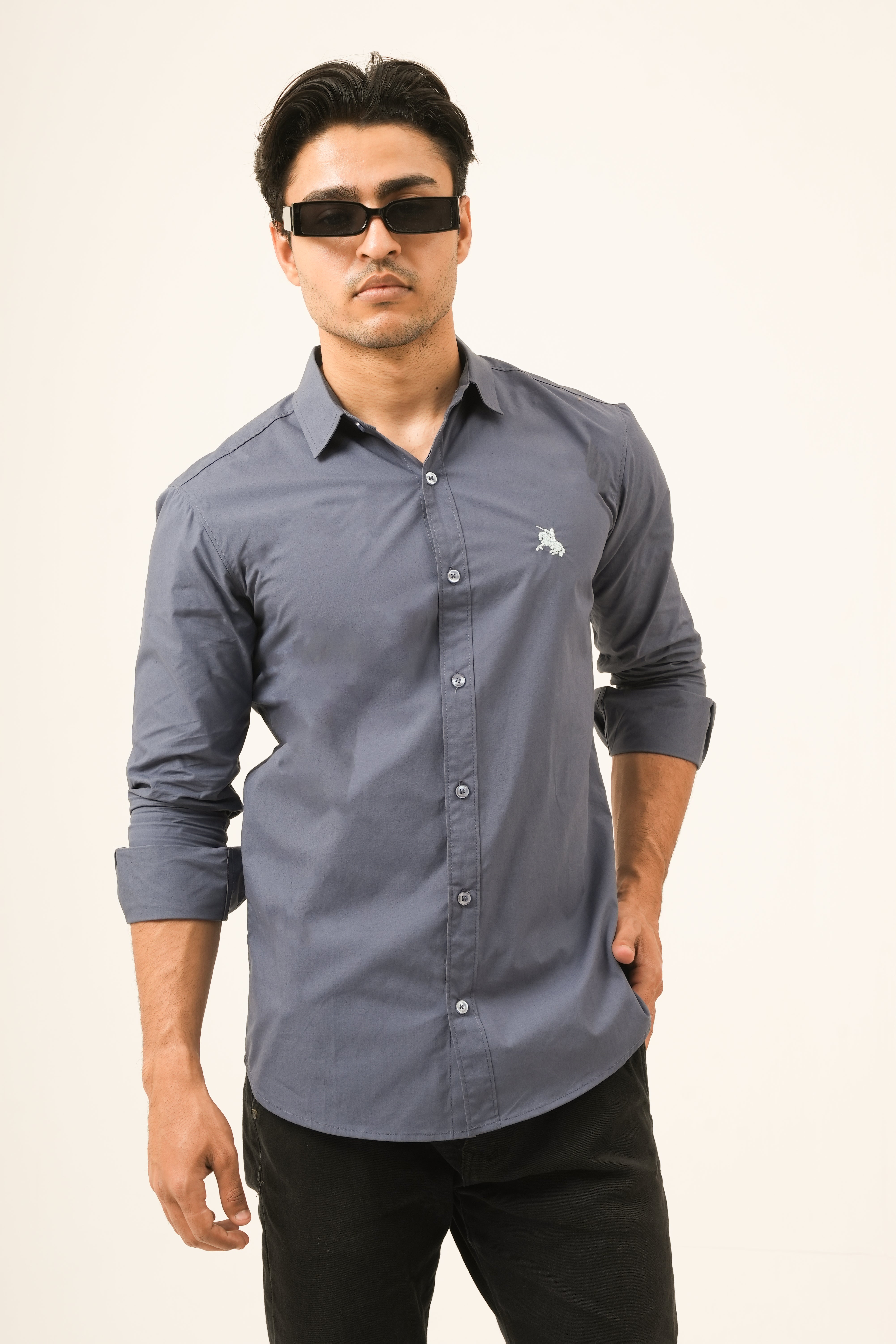 Dark blue Minimal Shirt - Formal Fit