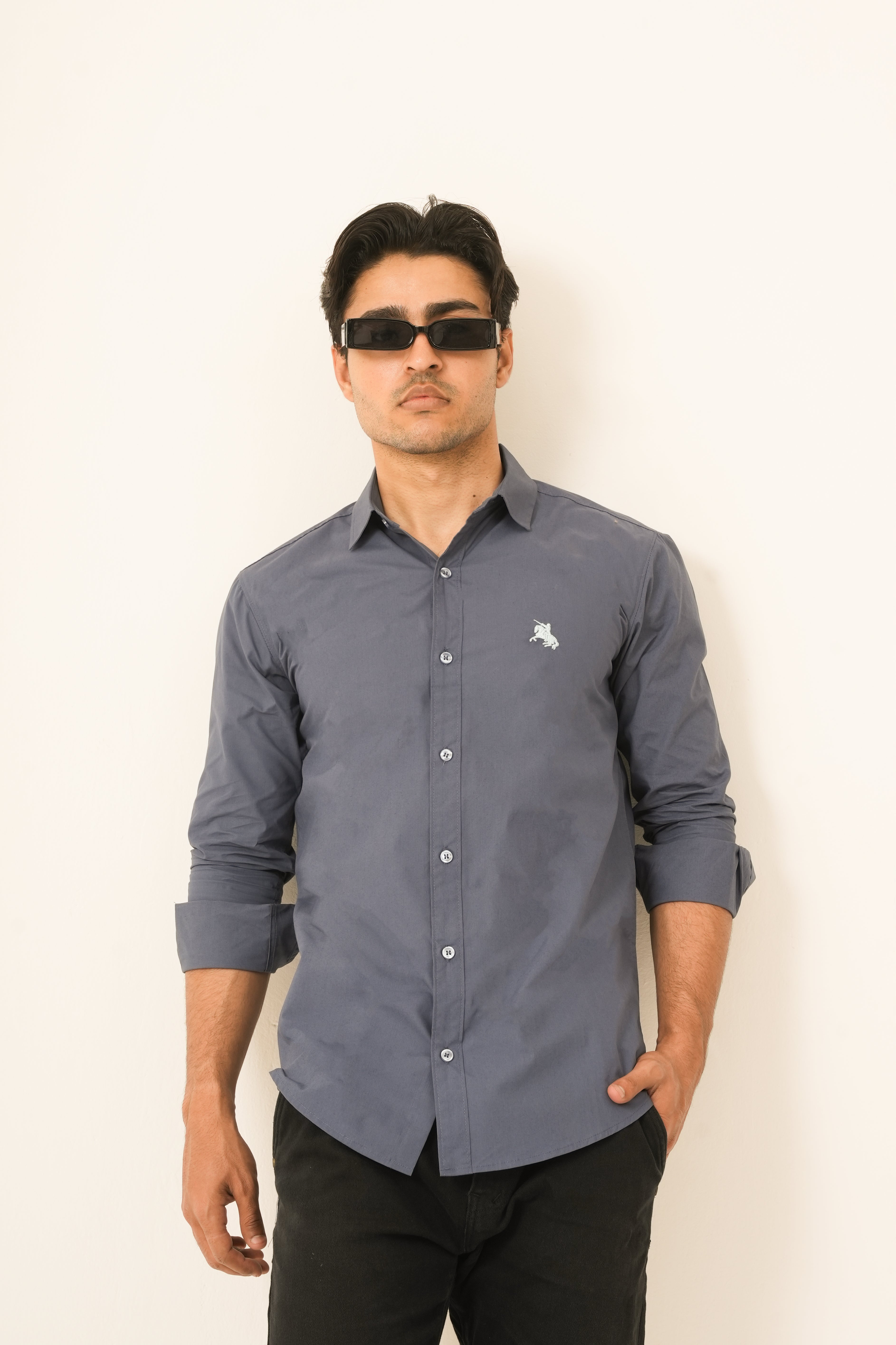 Dark blue Minimal Shirt - Formal Fit
