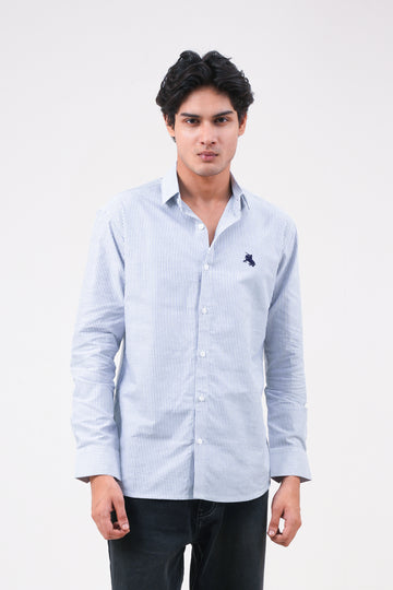Navy Blue Stripe Shirt - Bold Fit