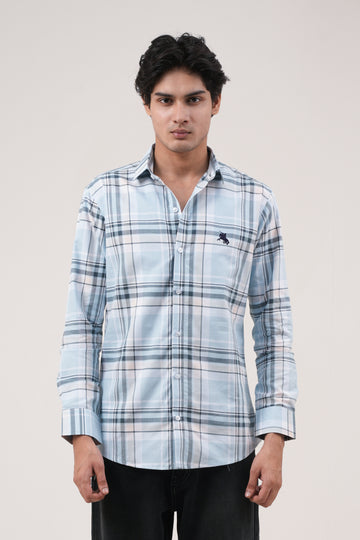 Blue Chex Shirt - Classic FIt
