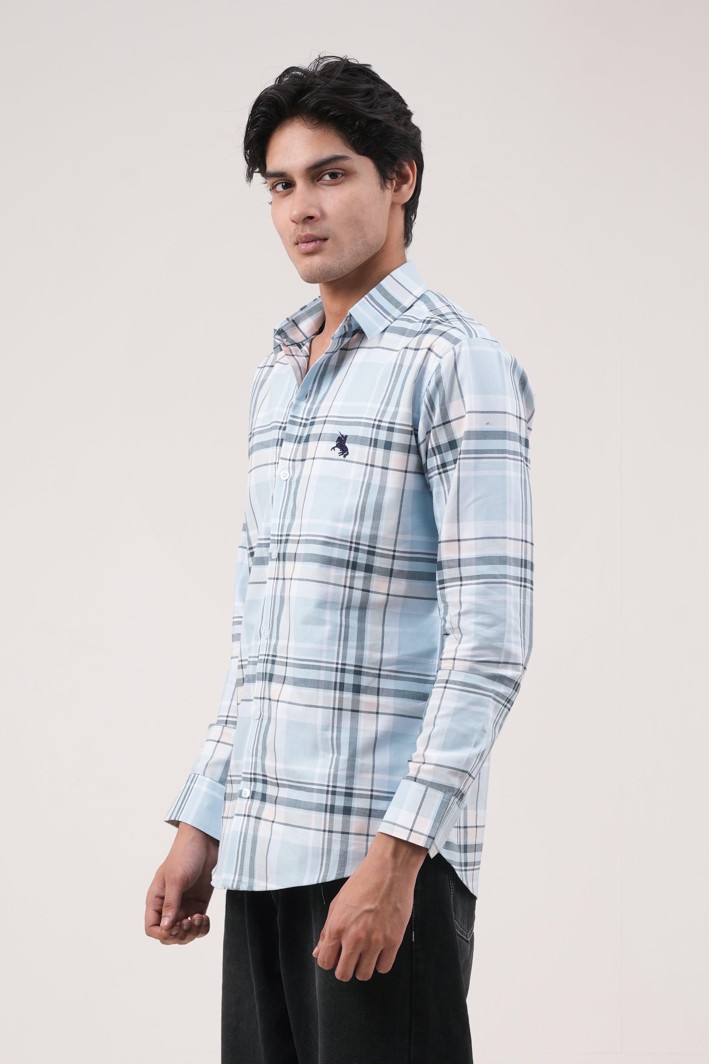 Blue Chex Shirt - Classic FIt