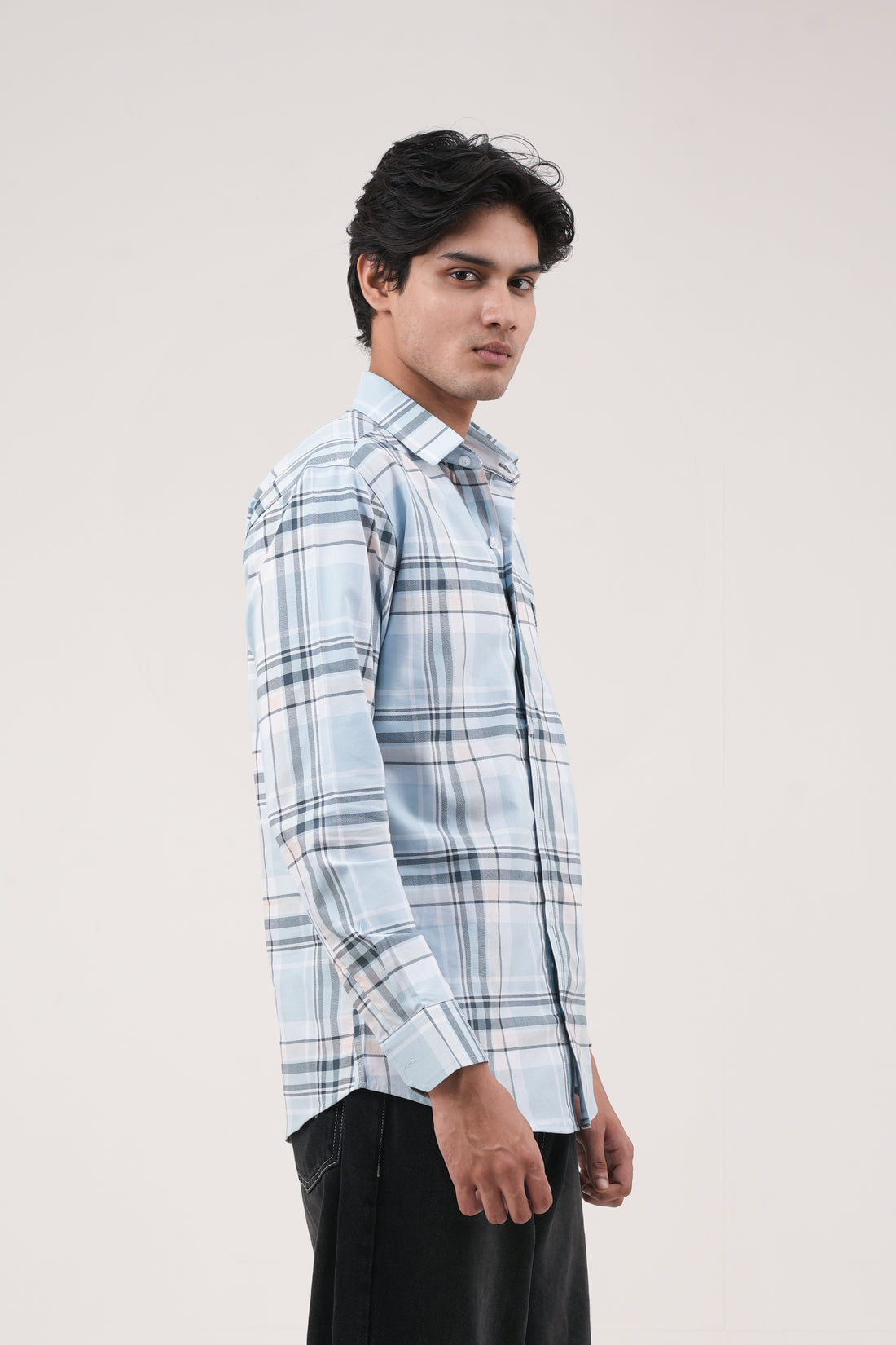 Blue Chex Shirt - Classic FIt