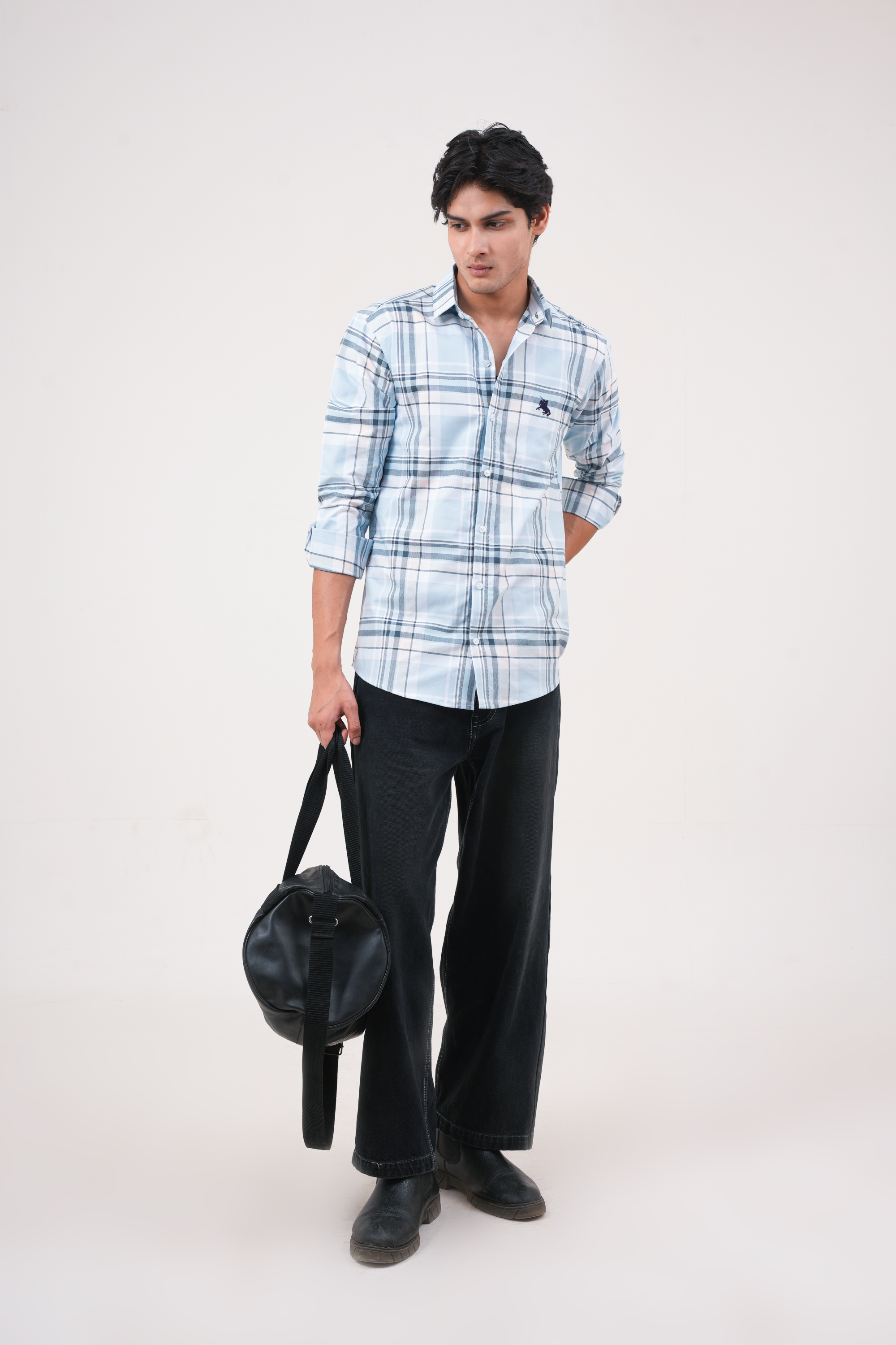 Blue Chex Shirt - Classic FIt
