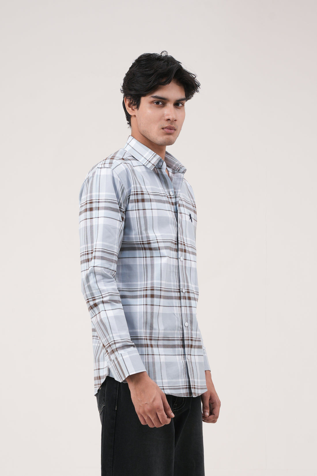 Brown Chex Shirt - Classic FIt