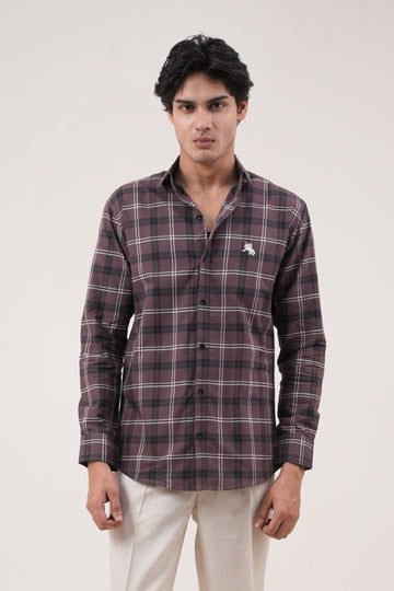 Vintage Checked Shirt - Brown