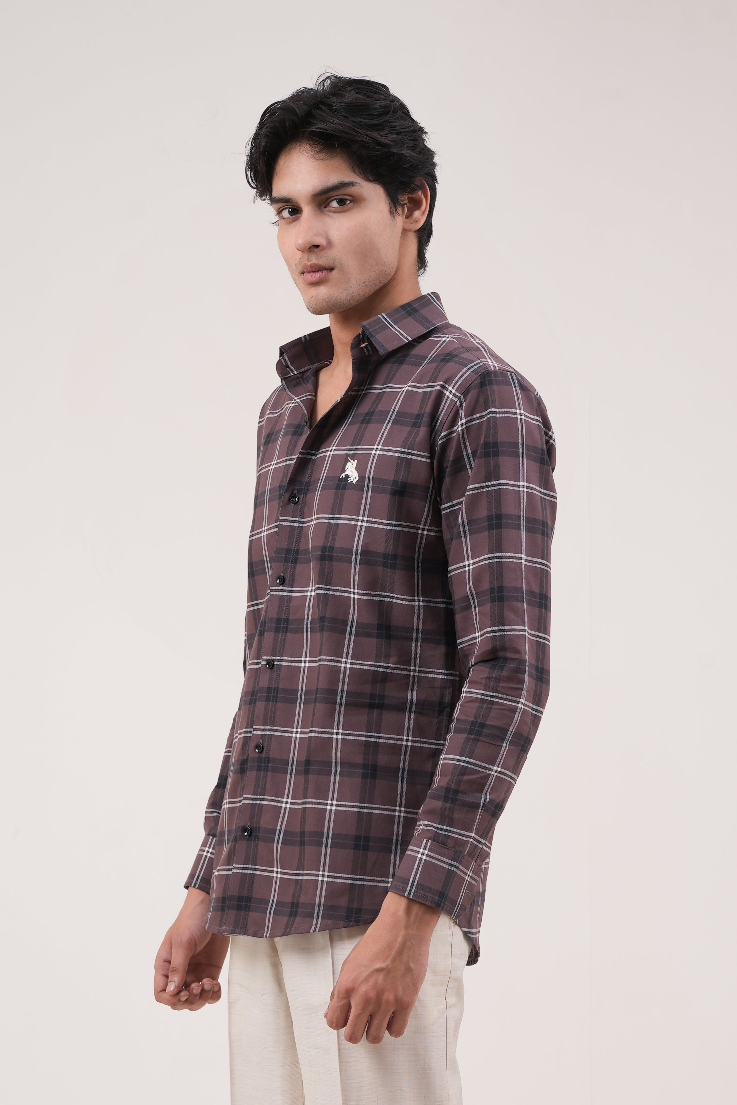 Vintage Checked Shirt - Brown
