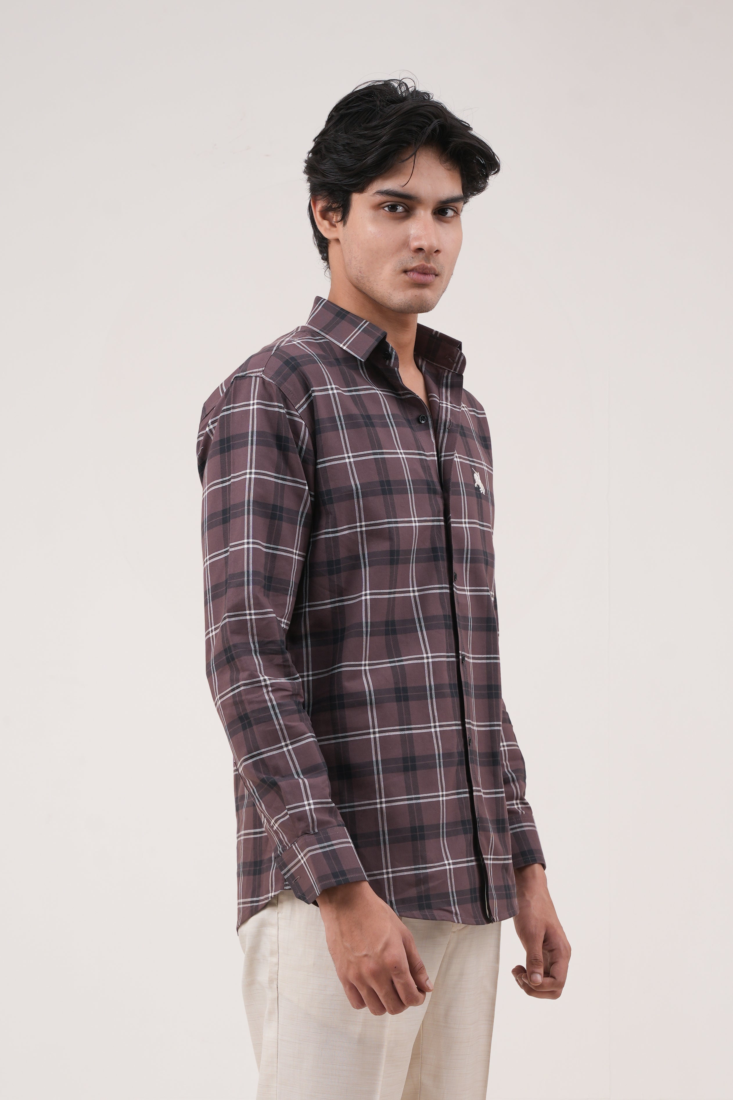 Vintage Checked Shirt - Brown