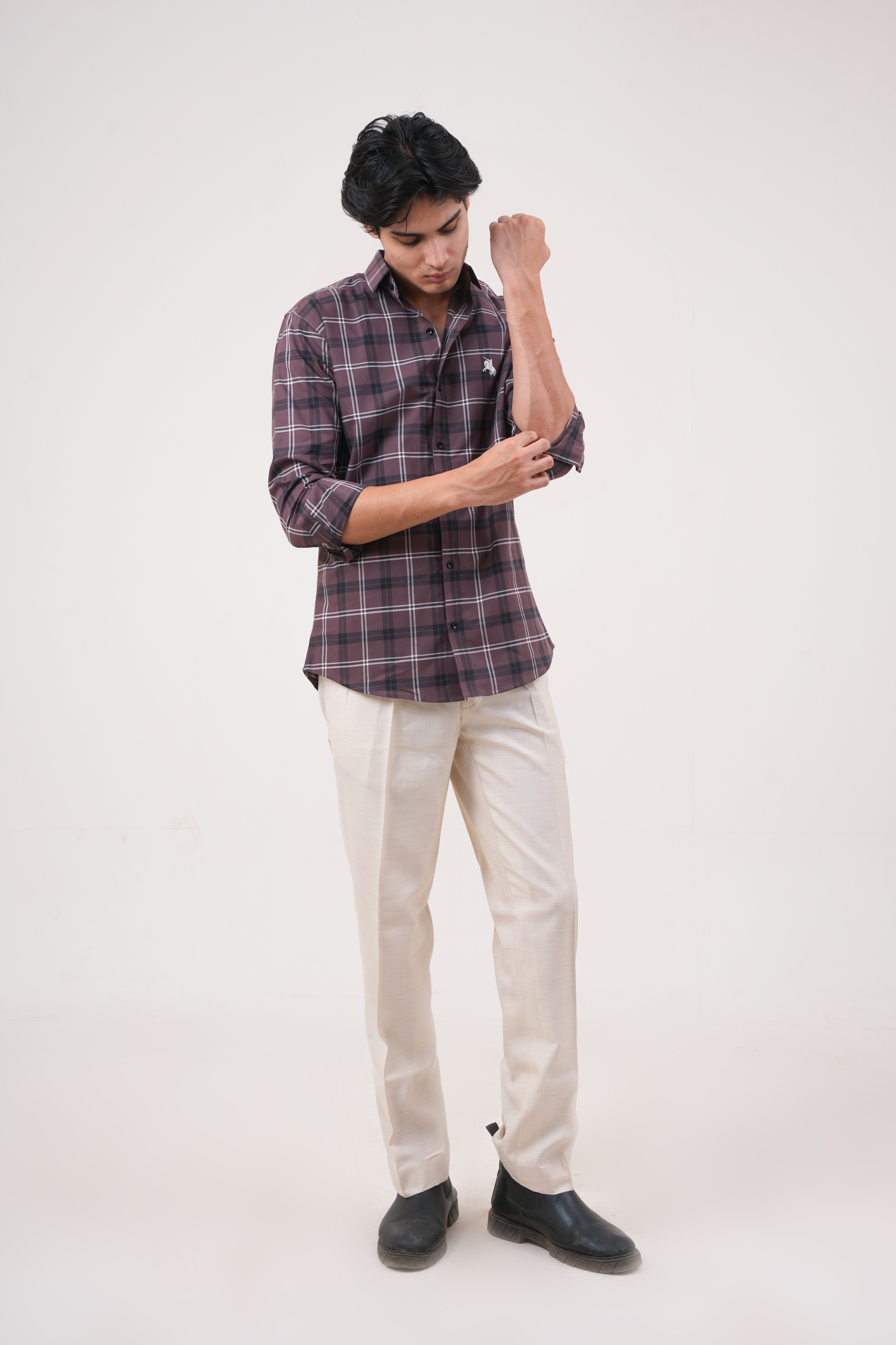 Vintage Checked Shirt - Brown