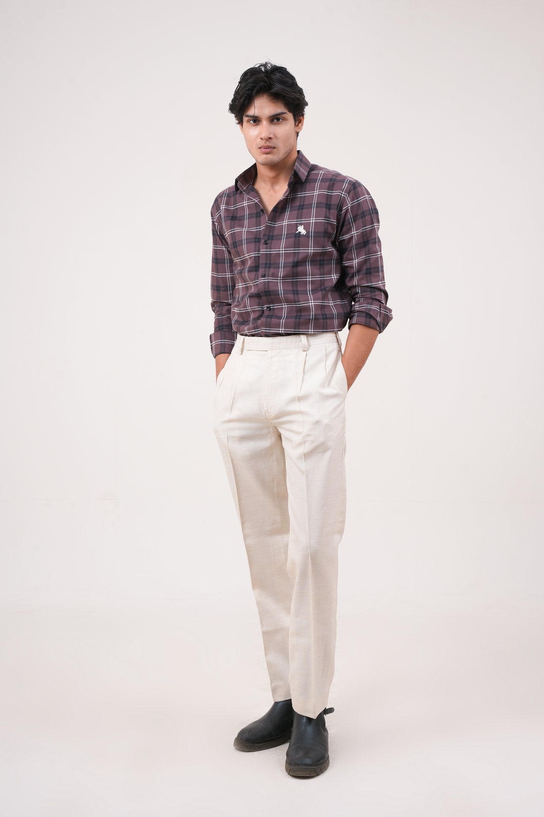 Vintage Checked Shirt - Brown