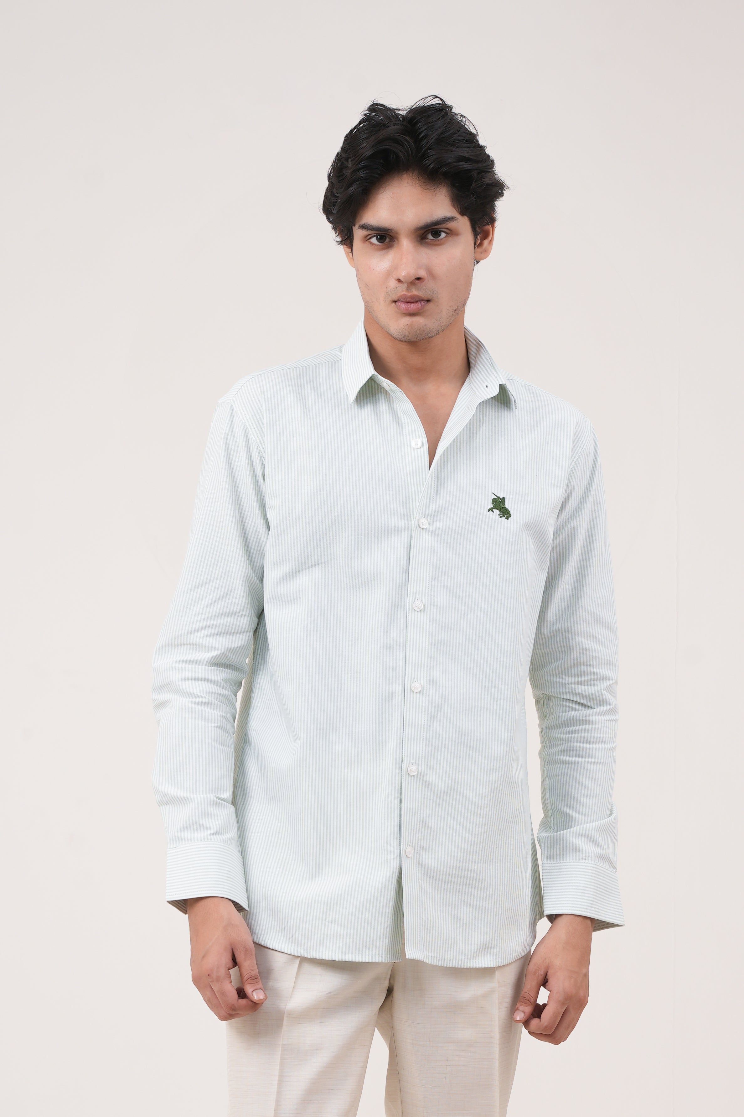 Green Stripe Shirt - Bold Fit