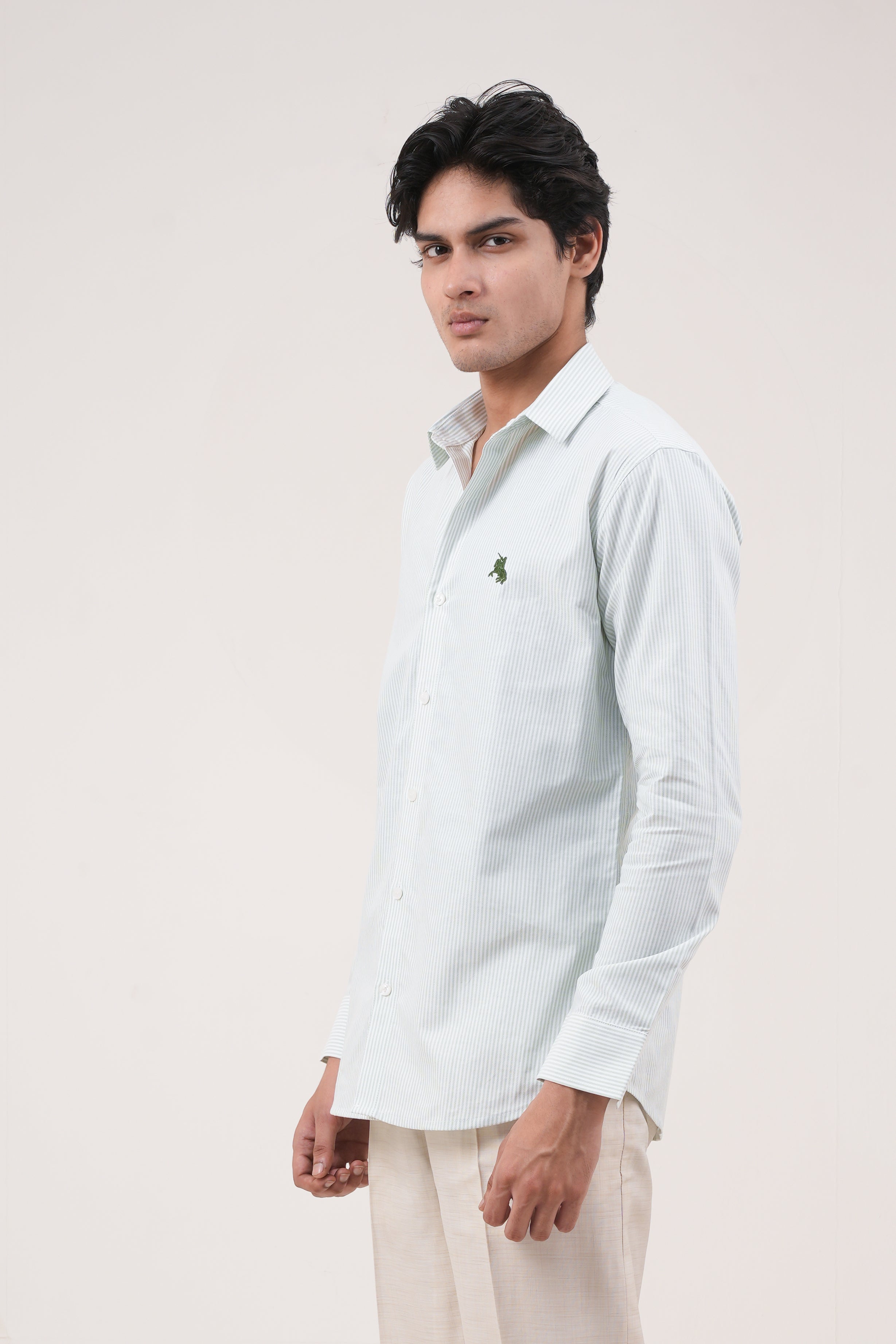 Green Stripe Shirt - Bold Fit