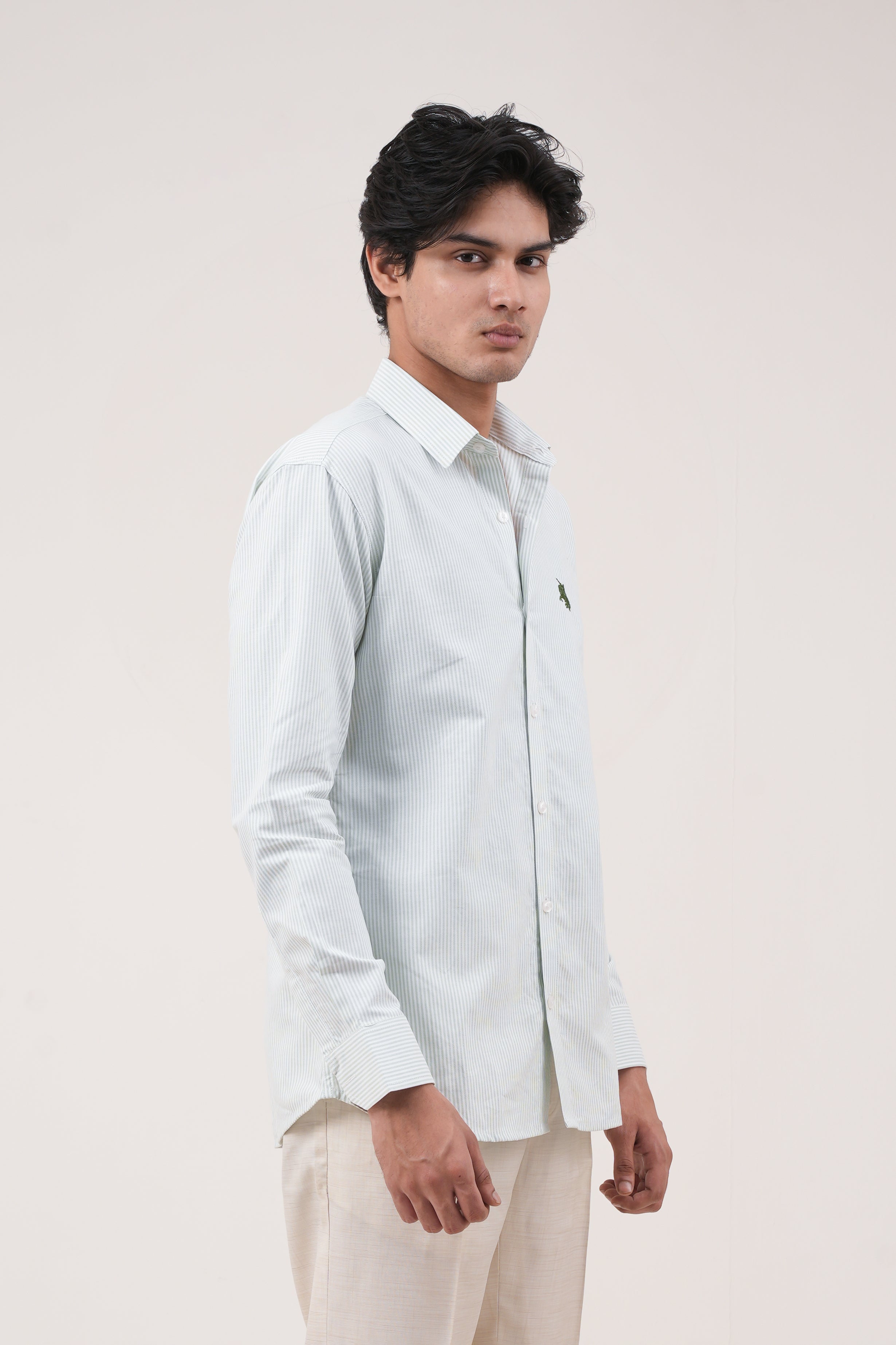 Green Stripe Shirt - Bold Fit