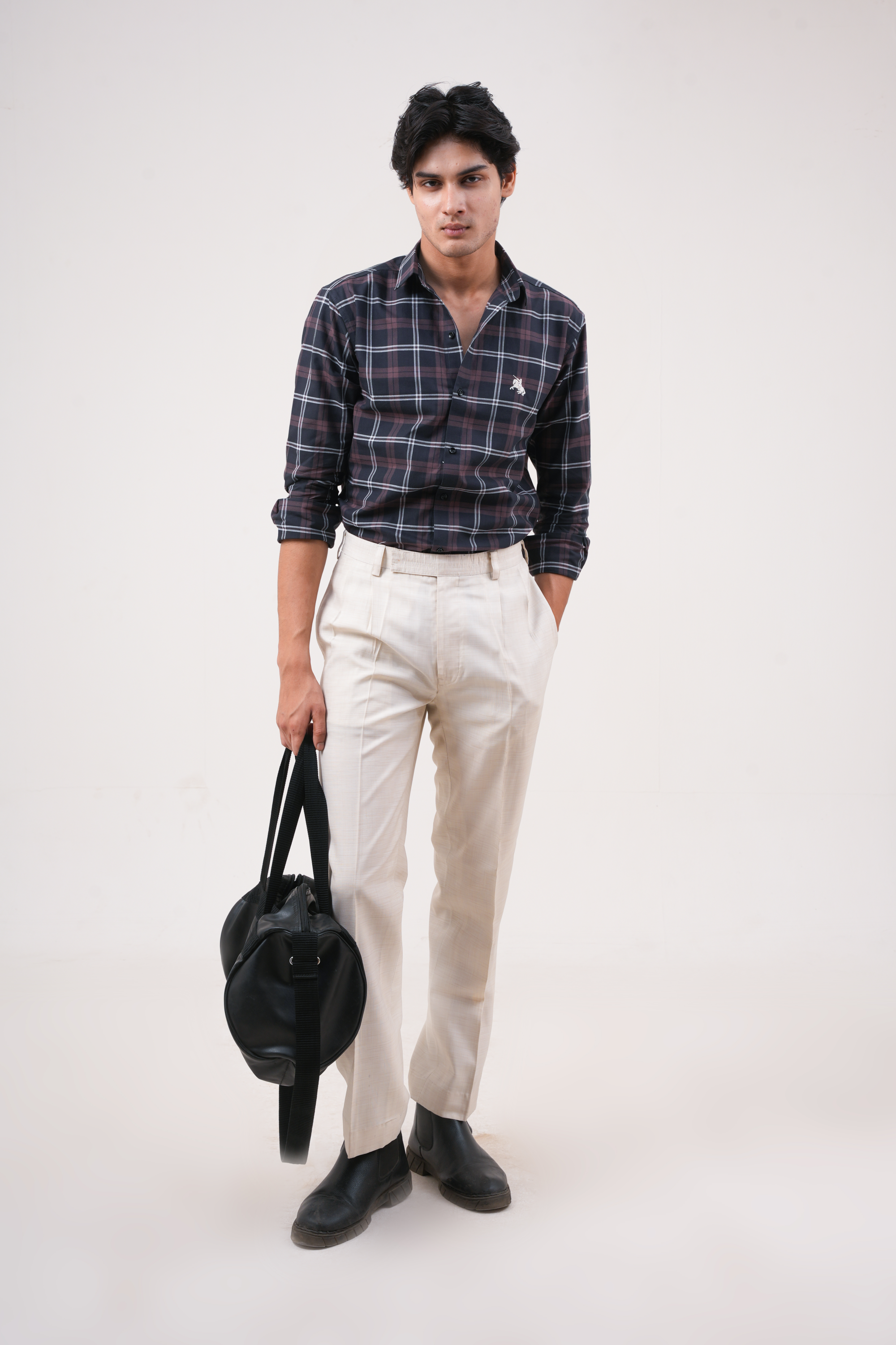 Vintage Checked Shirt - Black