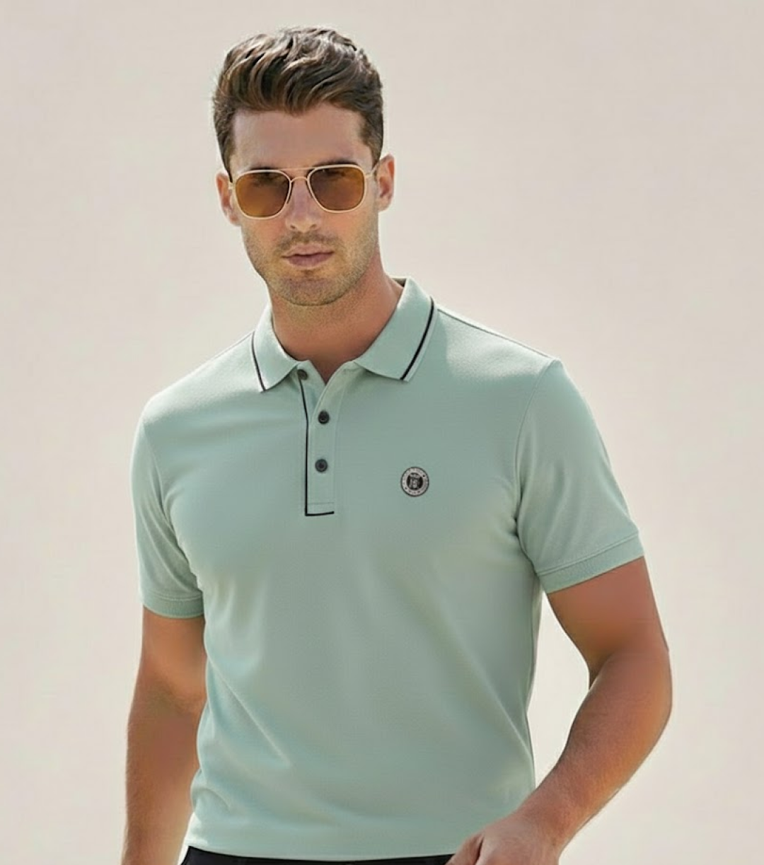 The Imperial Men's Stichless Polo Mint green T-shirt