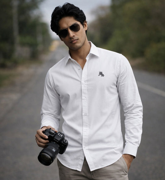 Signature Plain Green Oxford Shirt with All-Day Comfort