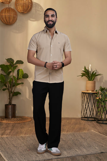 Nylon Beige Stichless Shirt