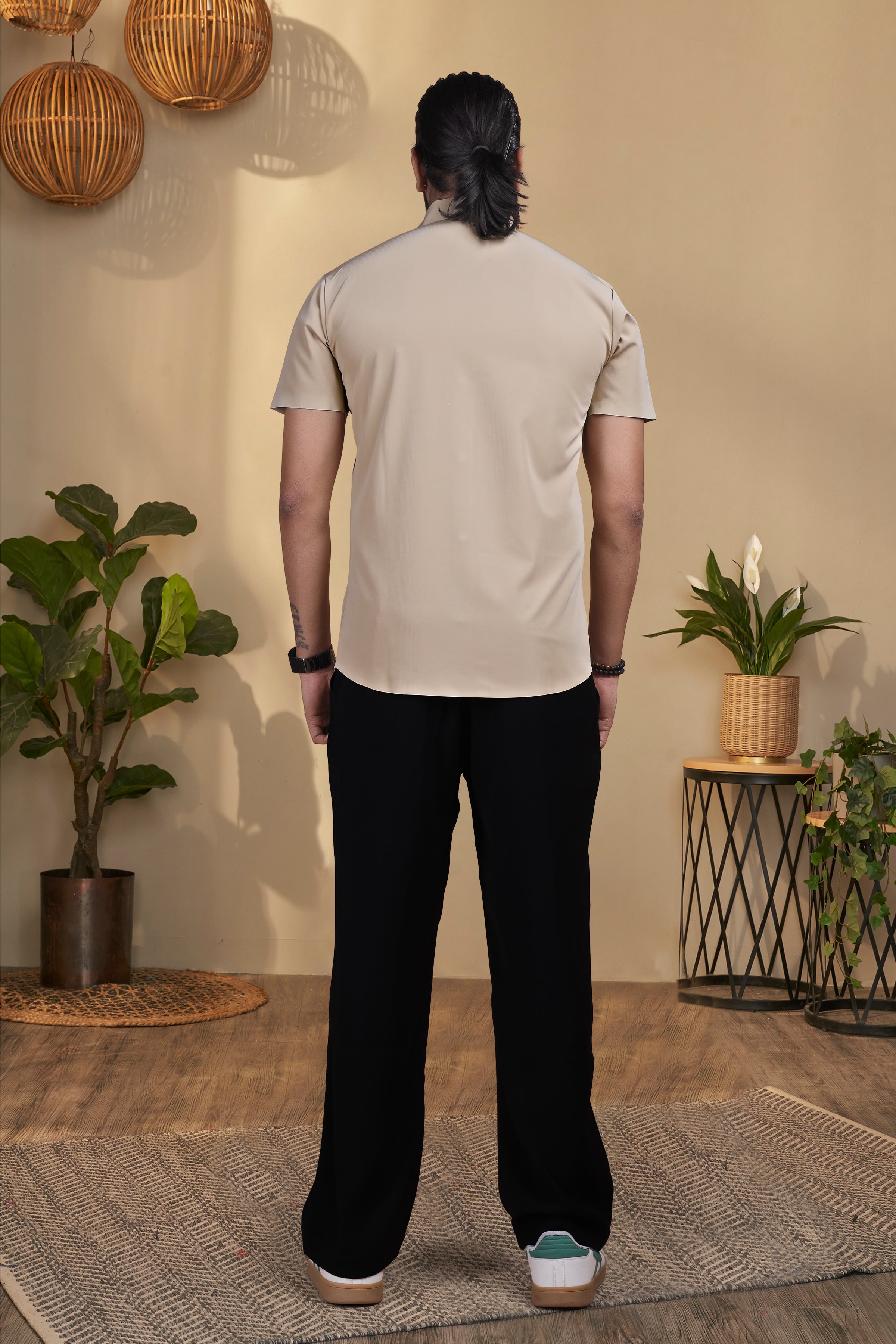 Nylon Beige Stichless Shirt