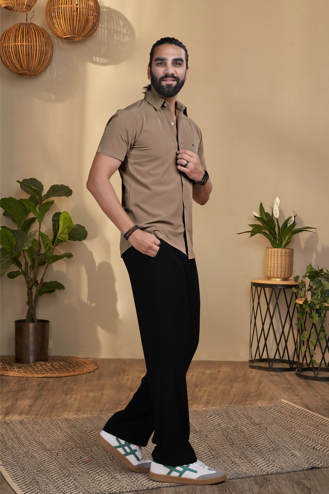 Nylon BrownStichless Shirt