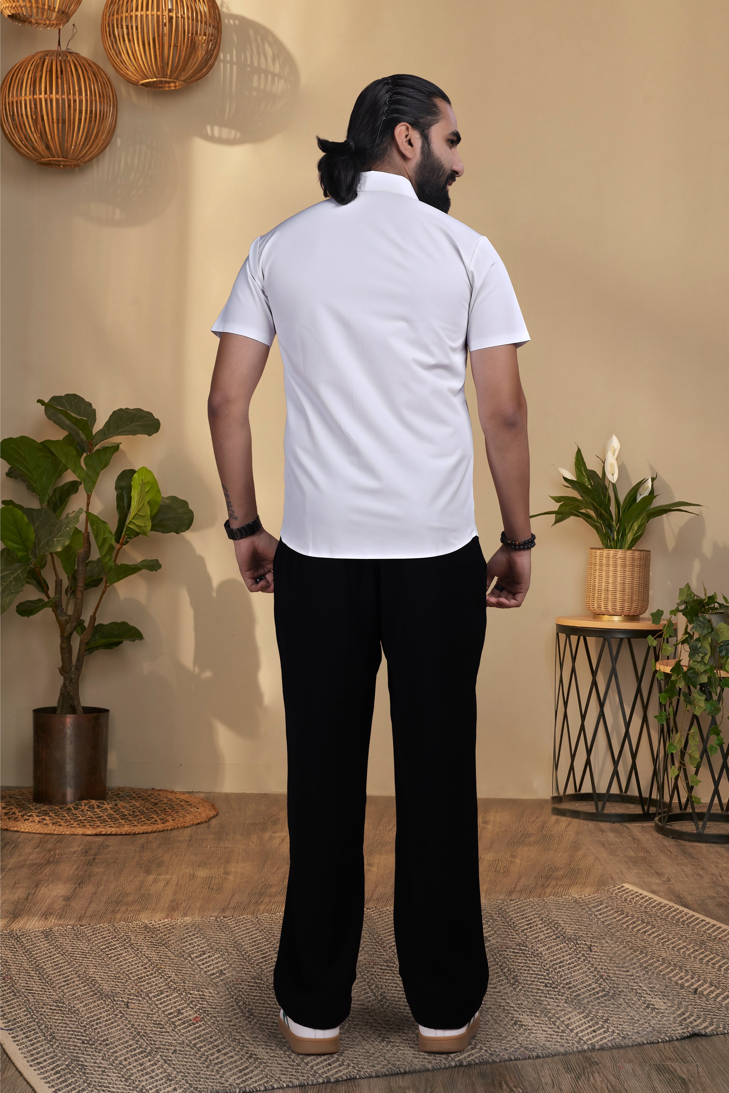 Nylon White Stichless Shirt