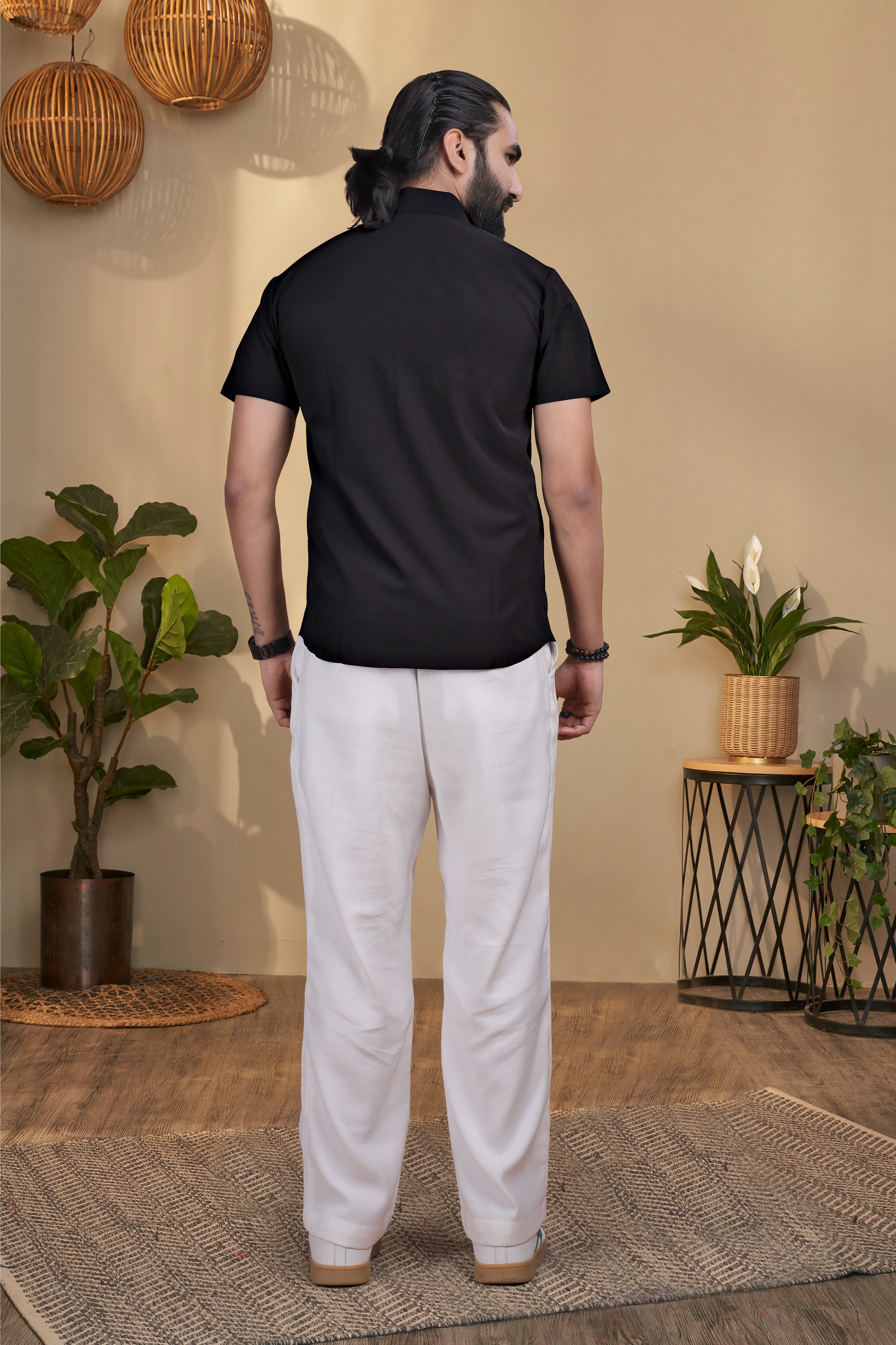 Nylon Black Stichless Shirt