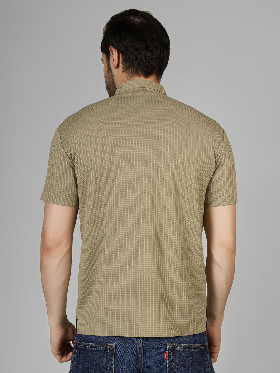 Beige Polo T-Shirt - Contemporary Fit