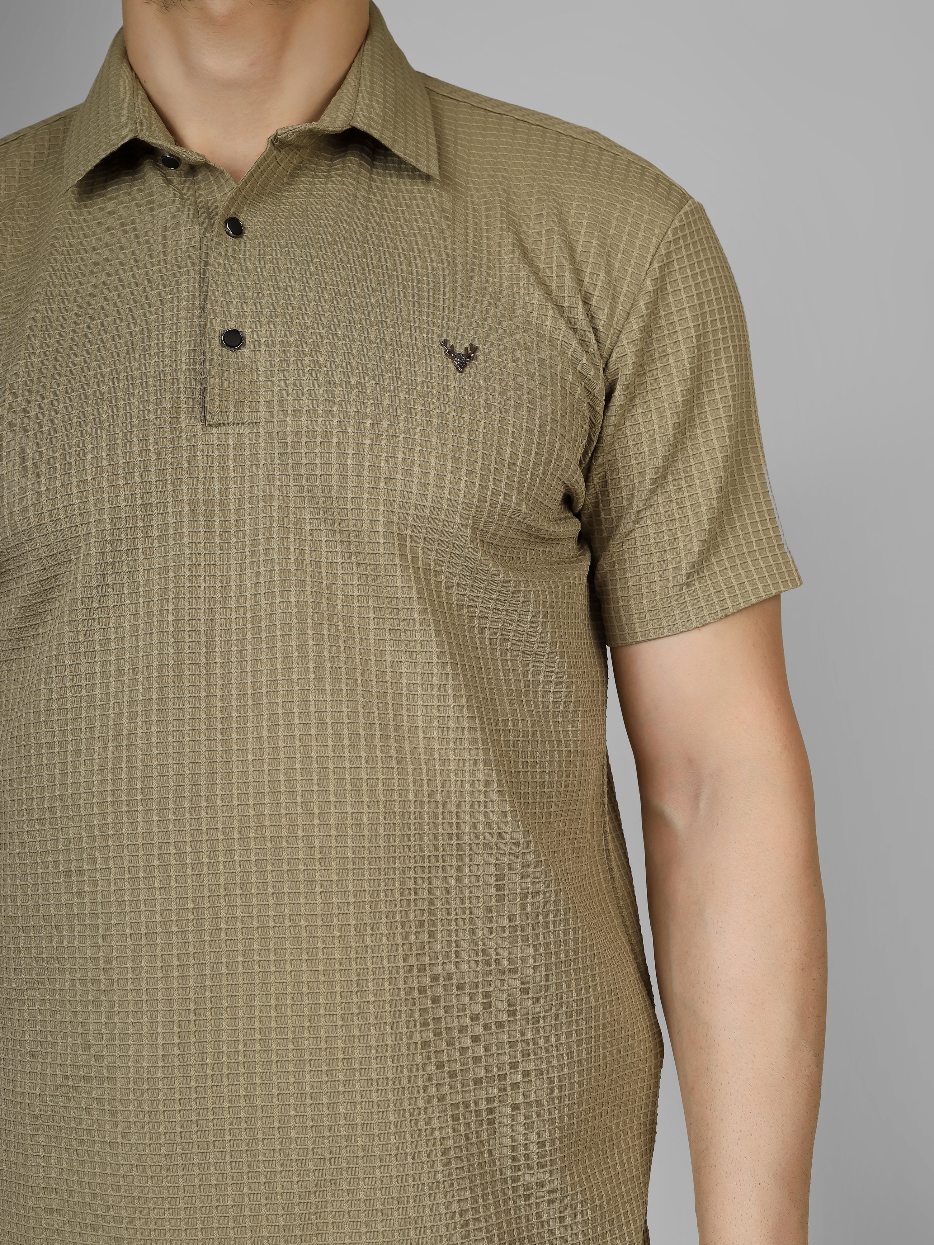 Beige Polo T-Shirt - Contemporary Fit