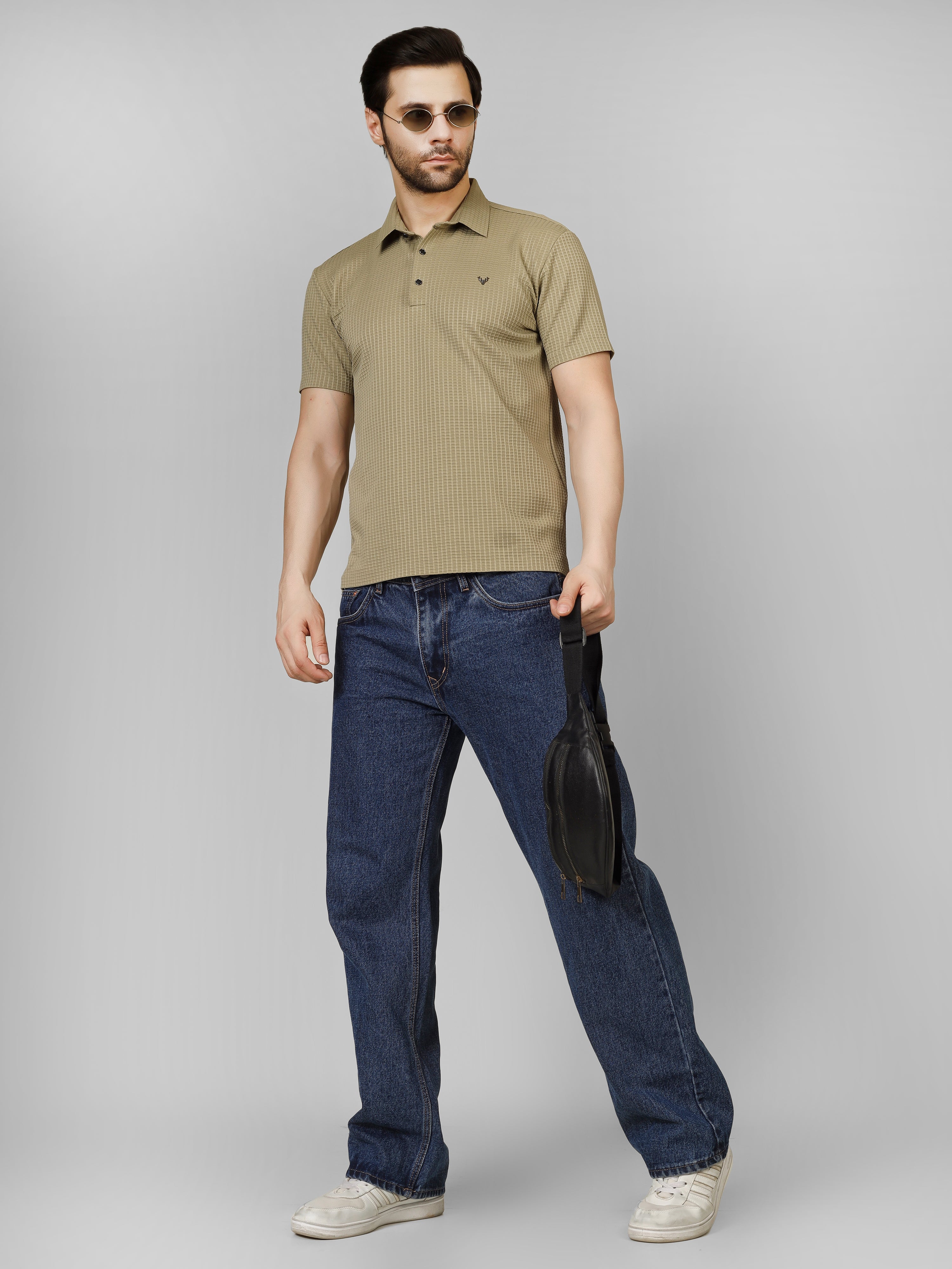 Beige Polo T-Shirt - Contemporary Fit