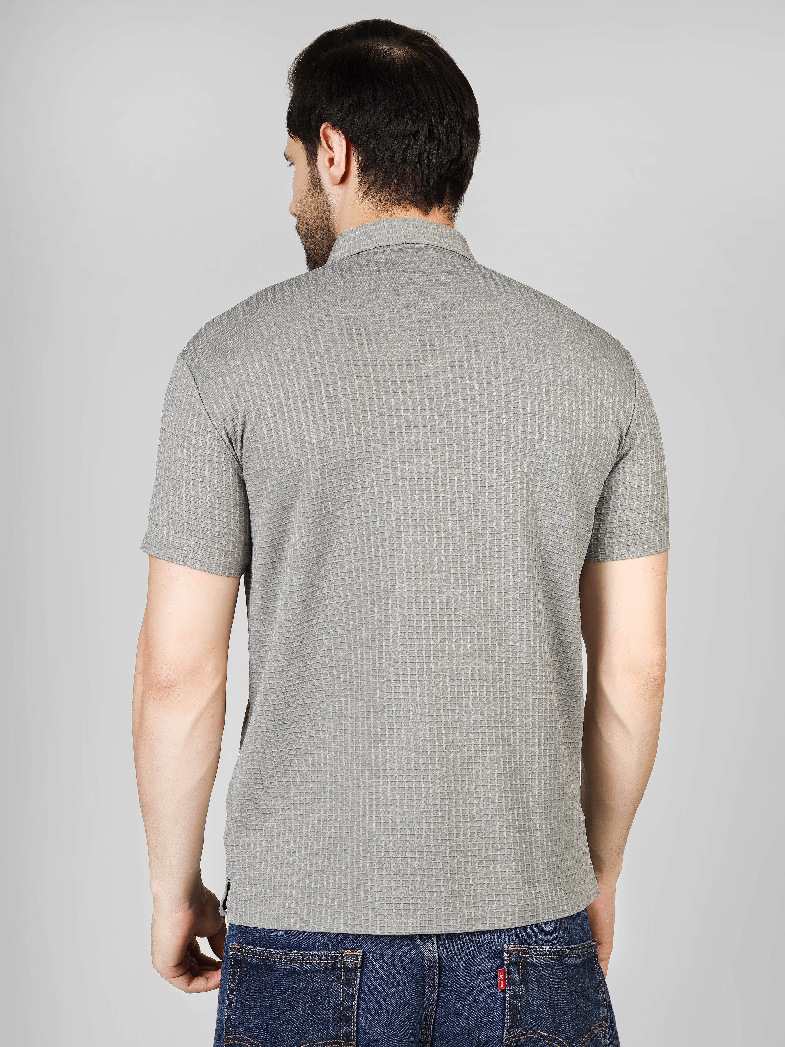 Gray Polo T-Shirt - Contemporary Fit